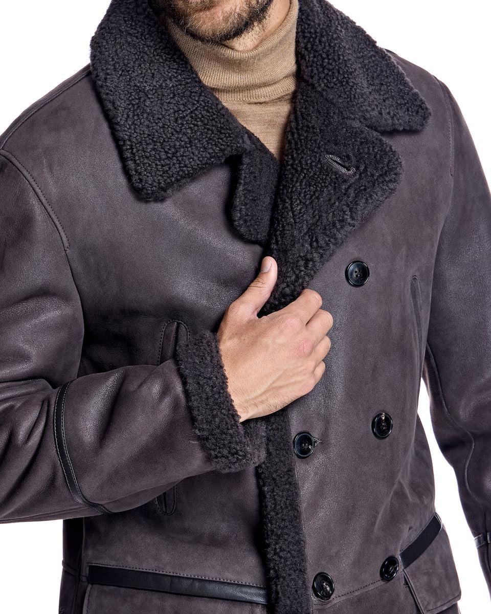 Men's Shearling Peacoat Product Image