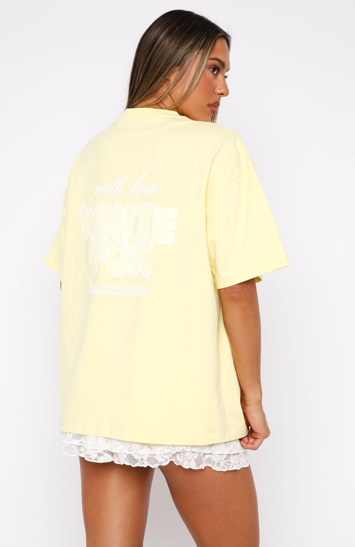 With Love Always Oversized Tee Lemon Product Image