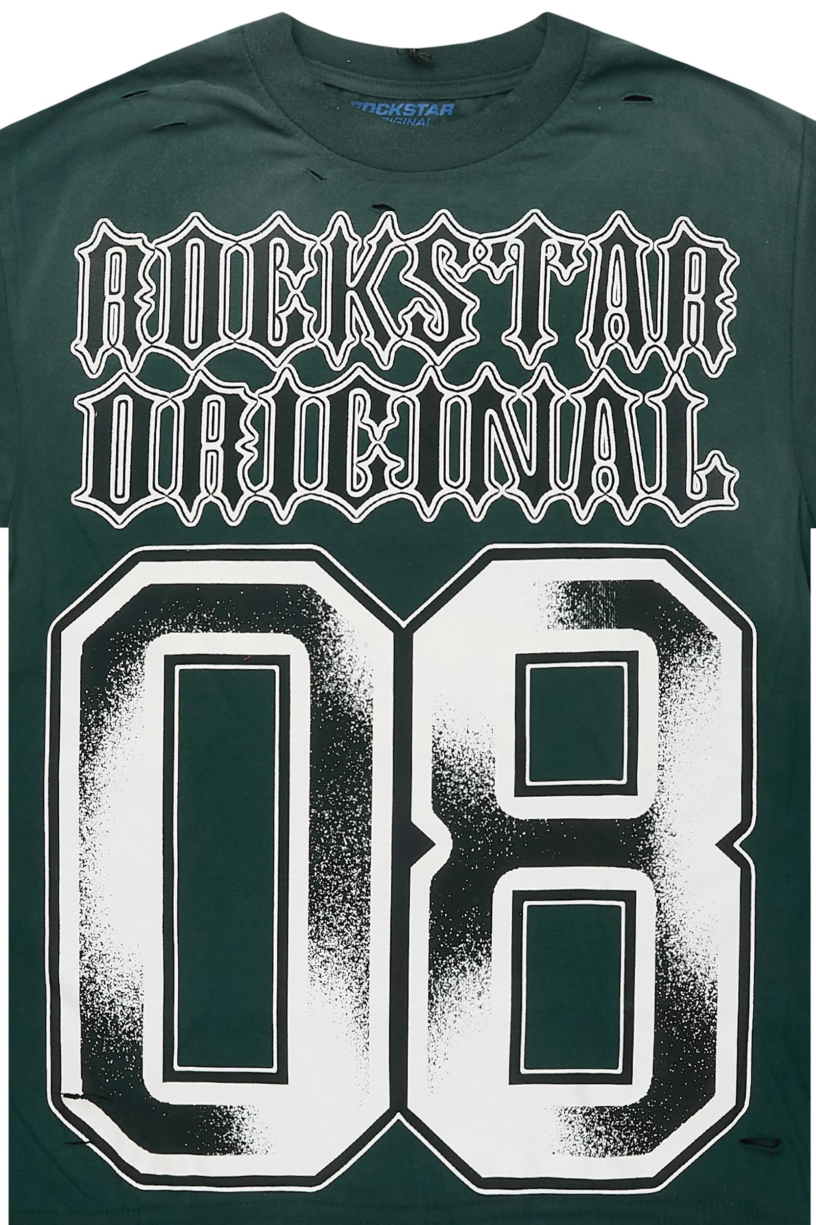 Alim Dark Green Oversized Graphic T-Shirt Male Product Image