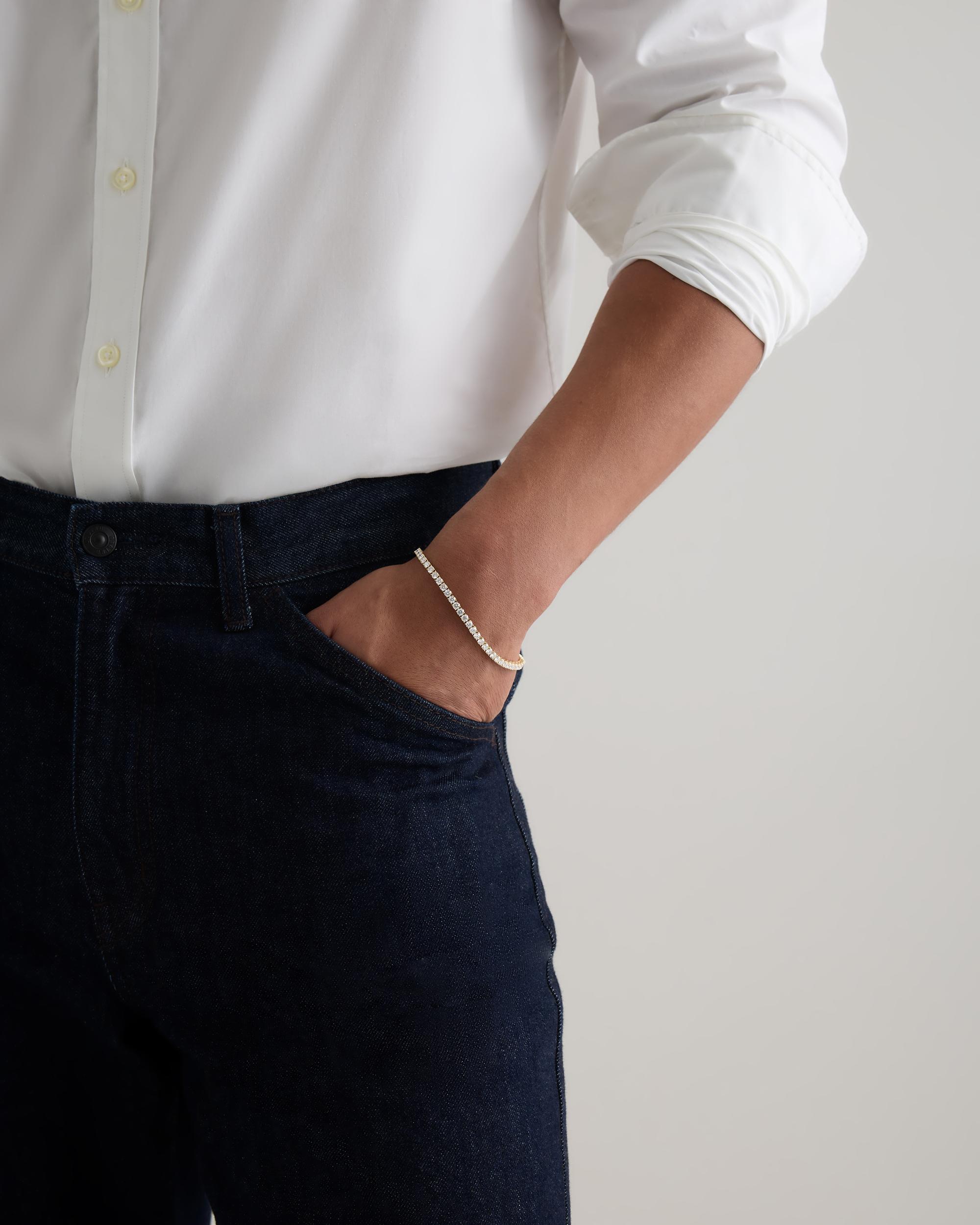 Quince | Women's 14K Gold Lab Grown Diamond Tennis Bracelet Product Image