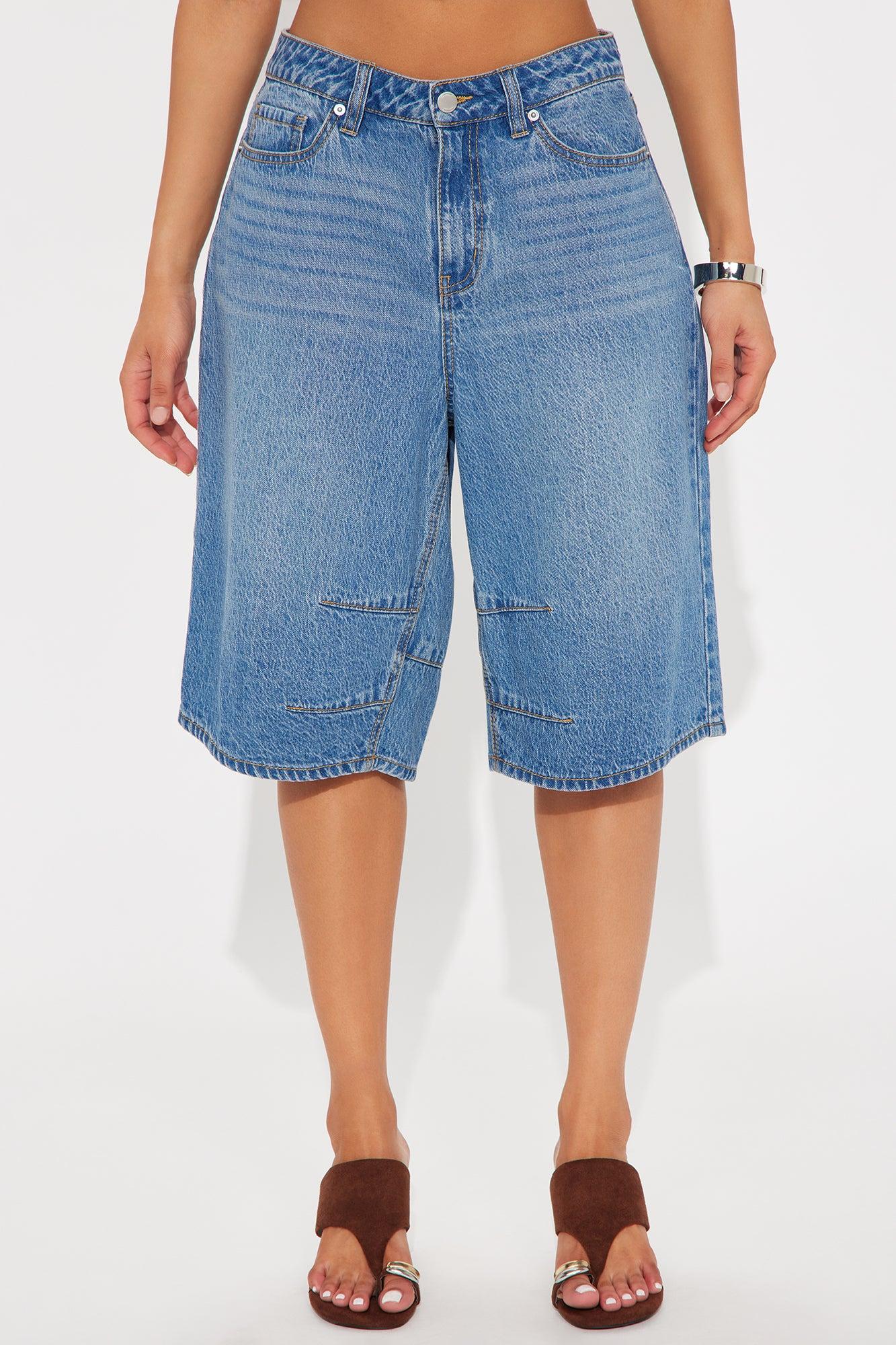 Lennox Denim Jort - Medium Wash Product Image
