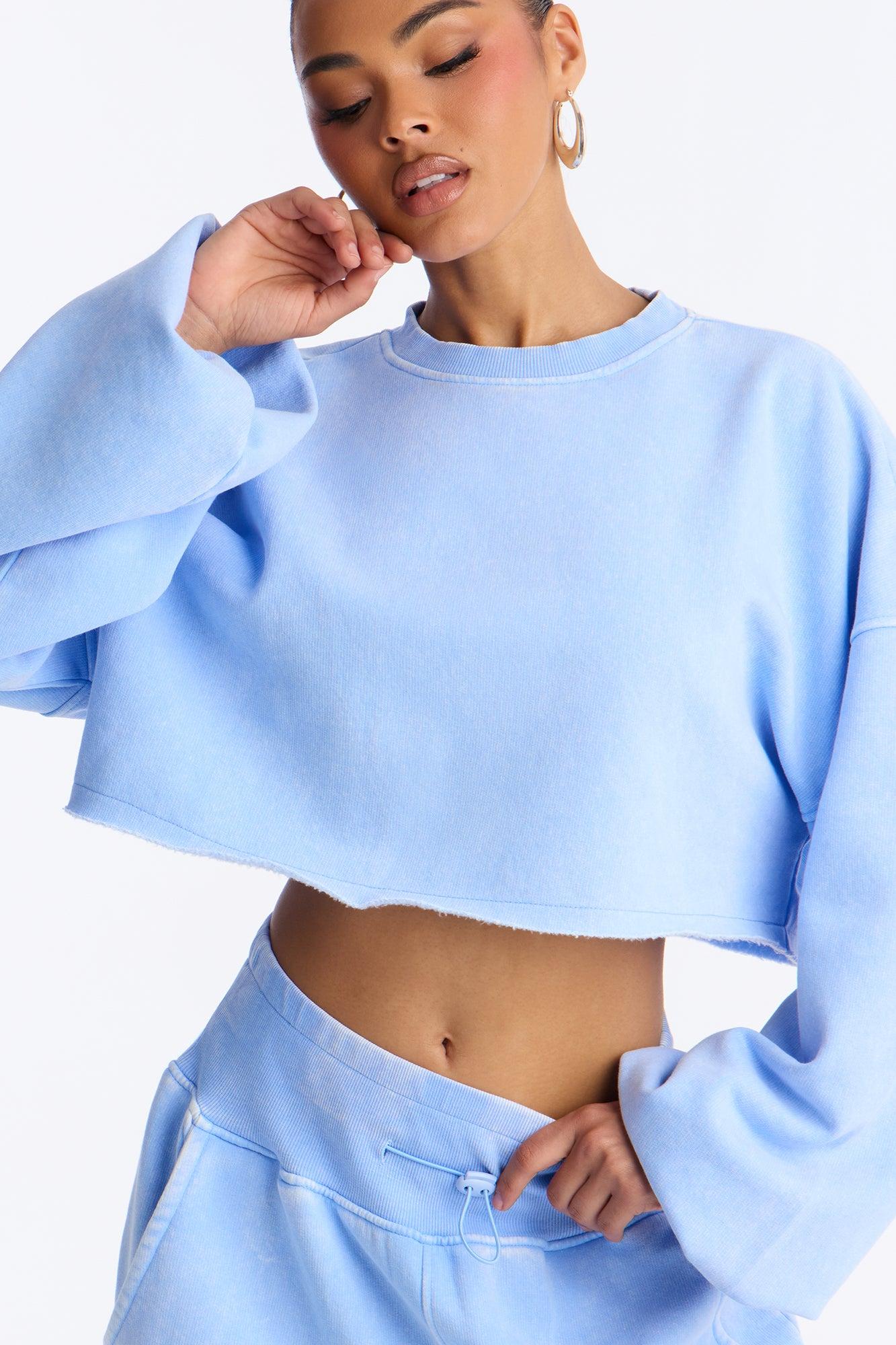 Feeling Good Fleece Jogger Set - Light Blue Female Product Image