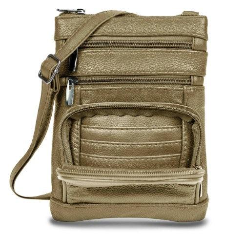 Genuine Leather Crossbody Bag - Multi-Size Options (Standard, Plus, XL) Product Image