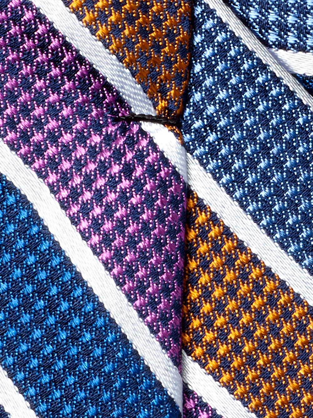 Stripe Woven Silk Tie - Multi Product Image
