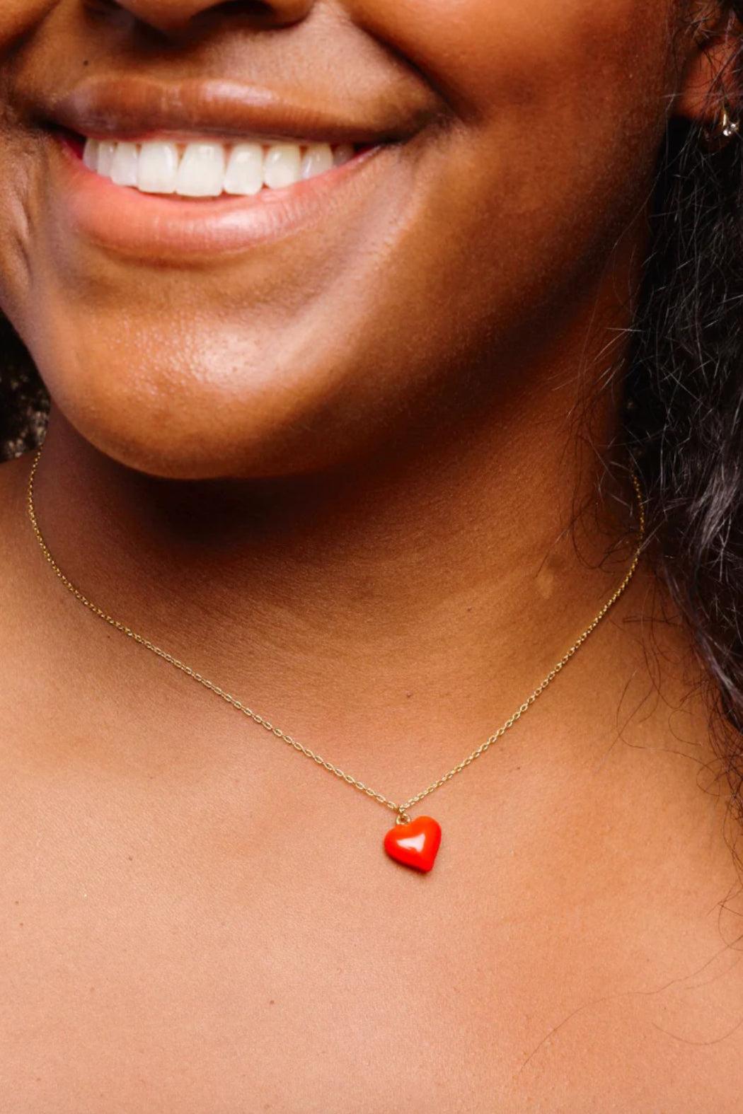 Remi Red Heart Necklace Product Image