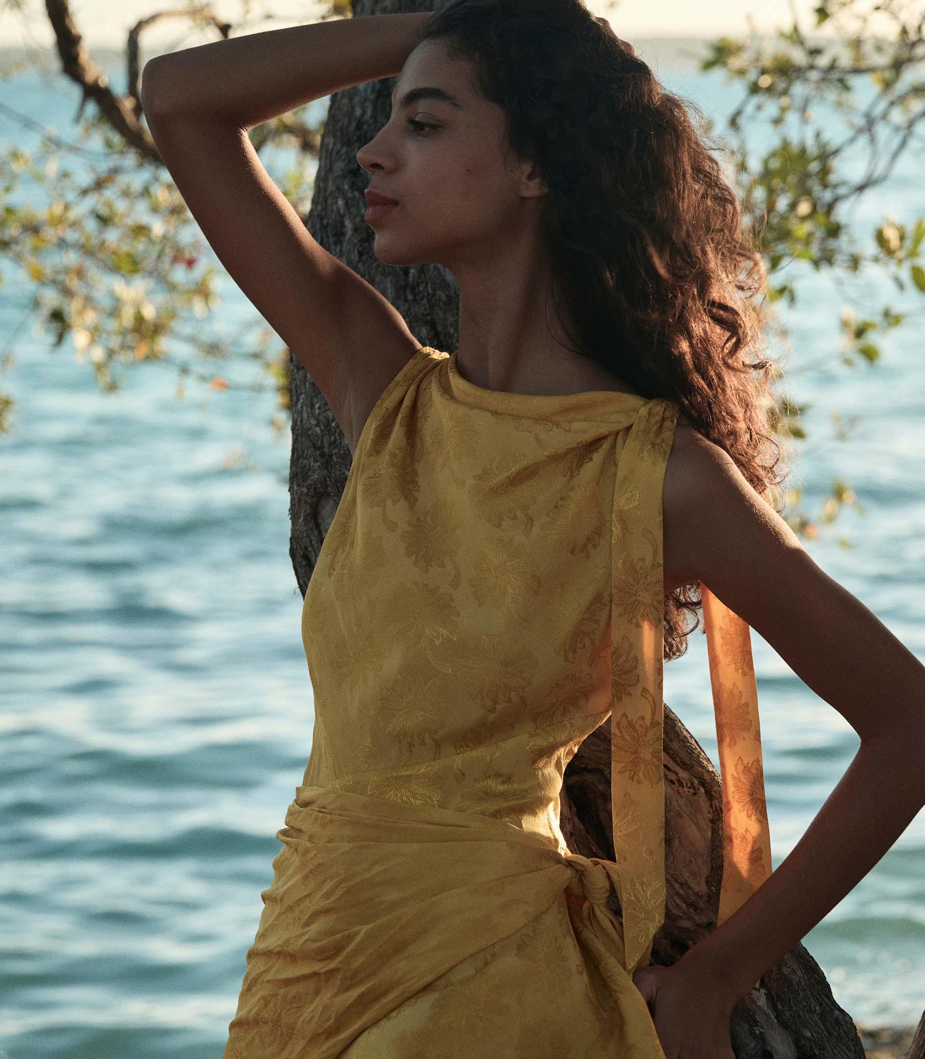 MARCELLA DRESS -- GILDED MARGUERITE JOLIE Product Image