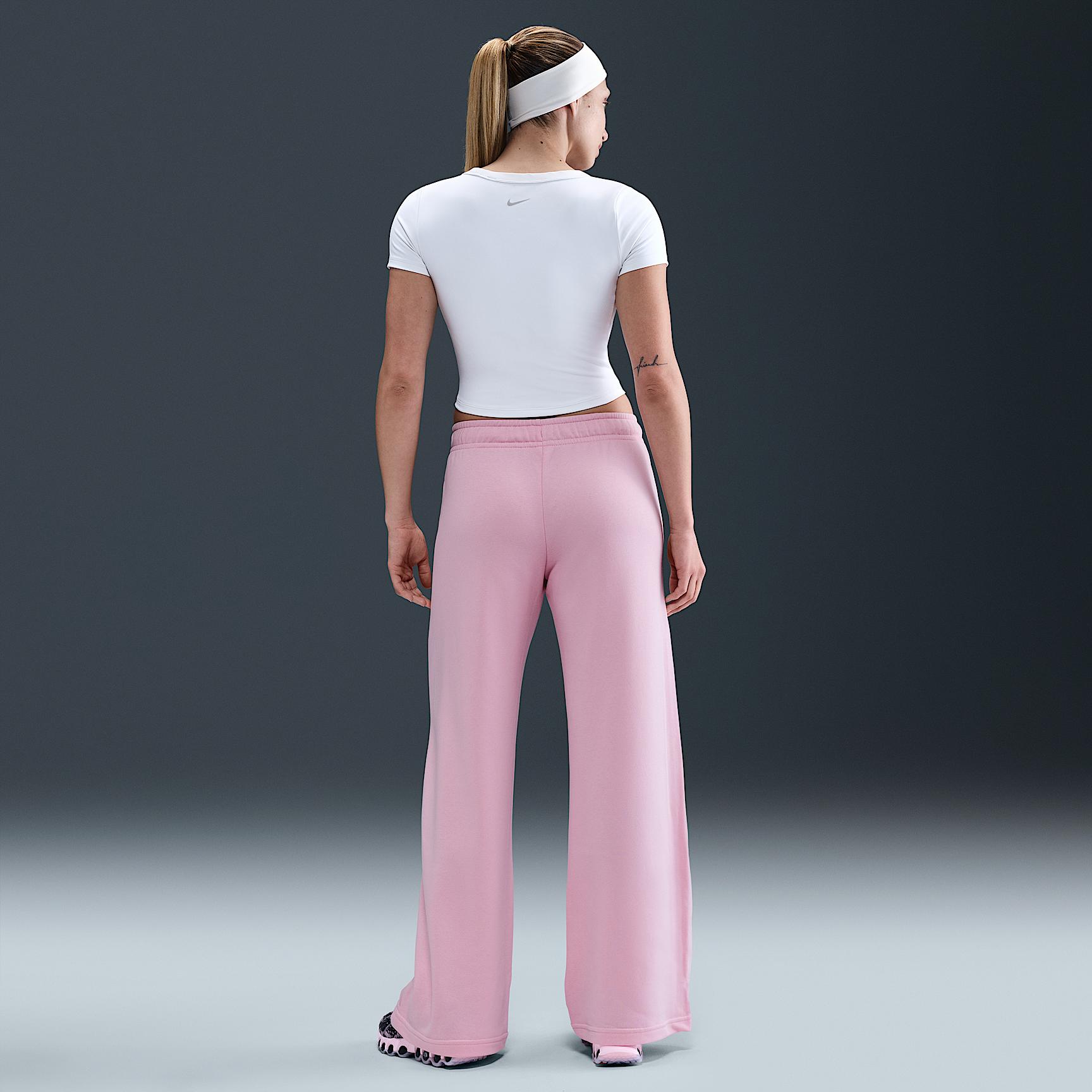 Womens Nike Sportswear Club Fleece Mid-Rise Wide-Leg Sweatpants | FB2727-690 Product Image