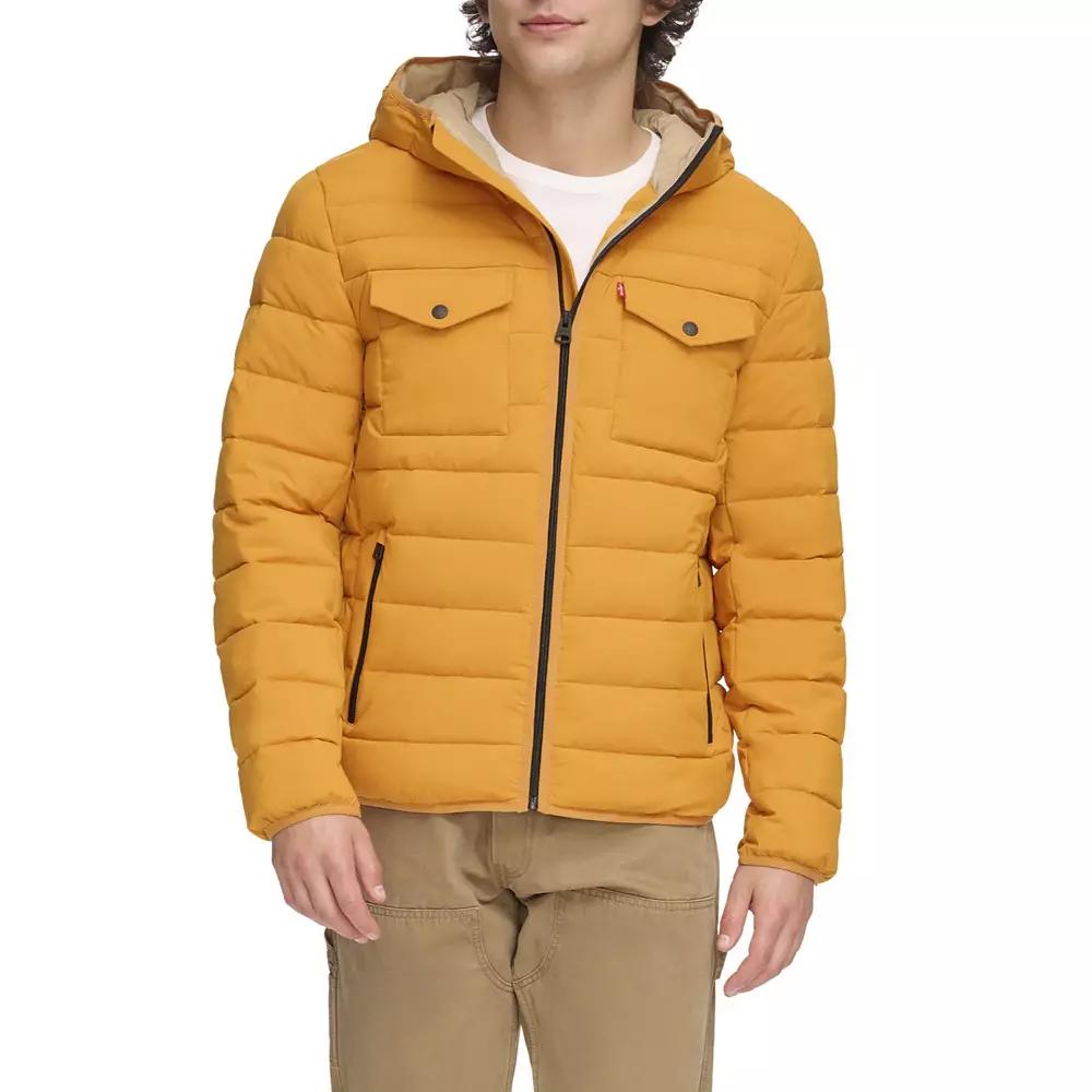 Men's Levi's® Stretch Two Pocket Quilted Hooded Jacket,  Product Image