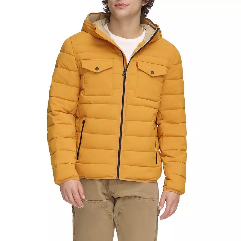 Men's Levi's® Stretch Two Pocket Quilted Hooded Jacket,  Product Image