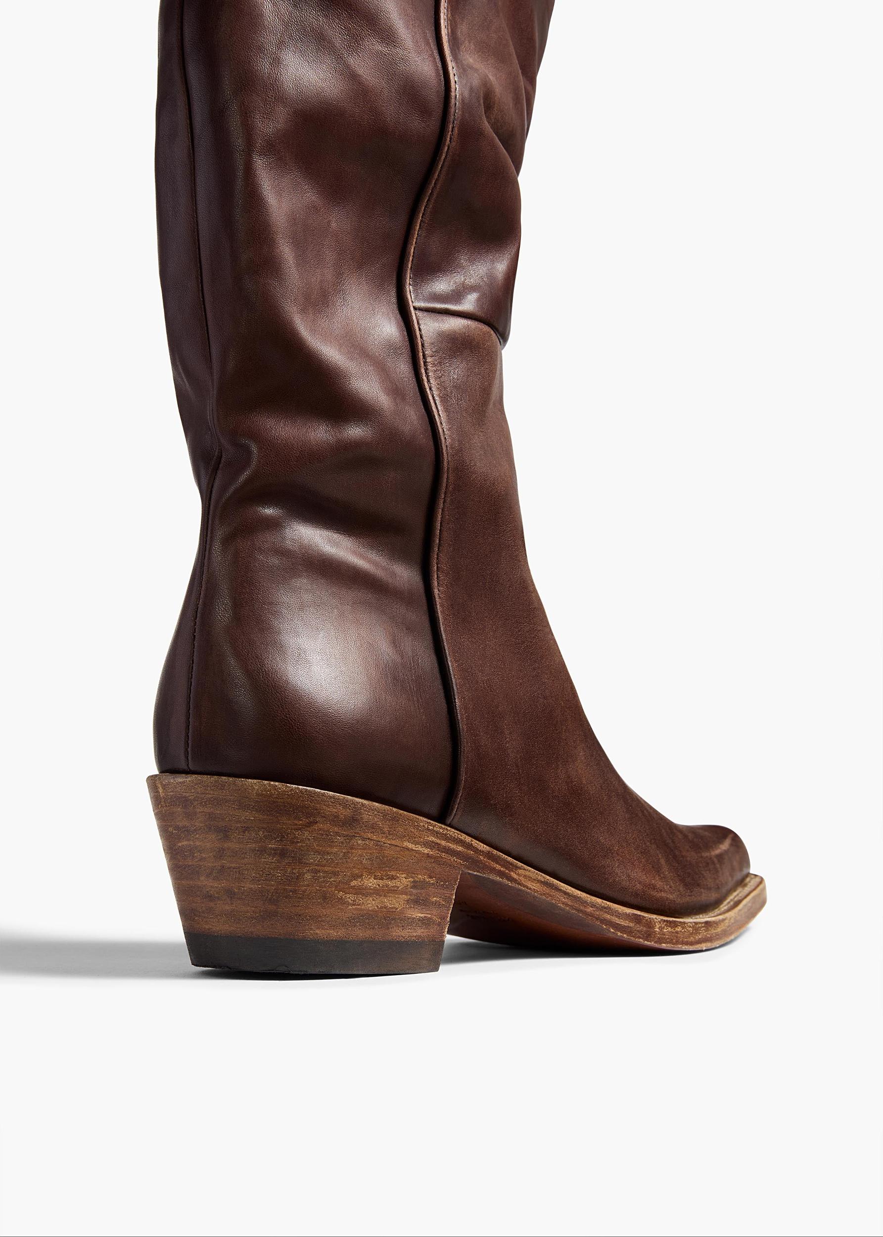 Clive Boot in Dark Brown Leather Product Image