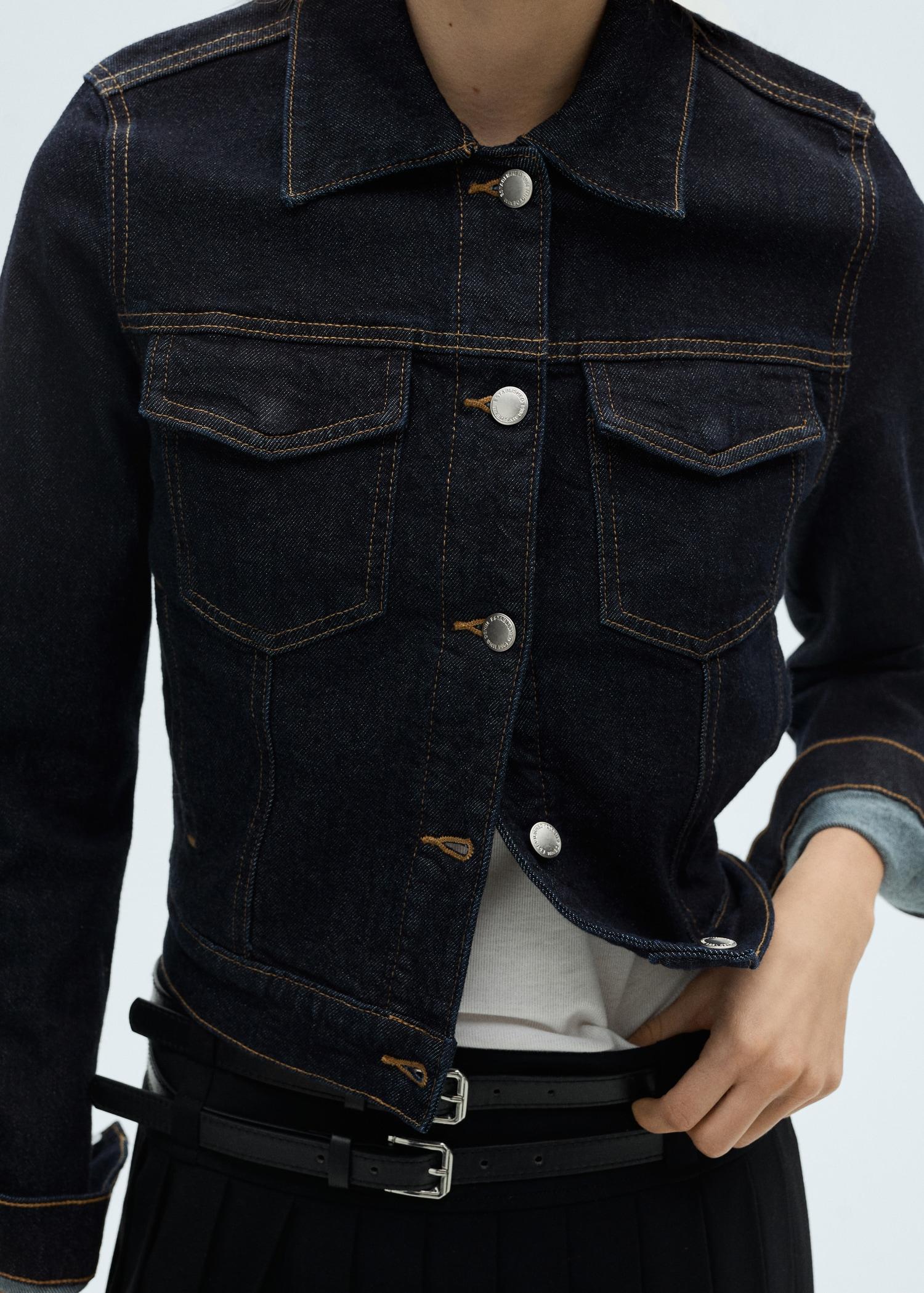 Denim jacket pockets - Women | MANGO USA Product Image