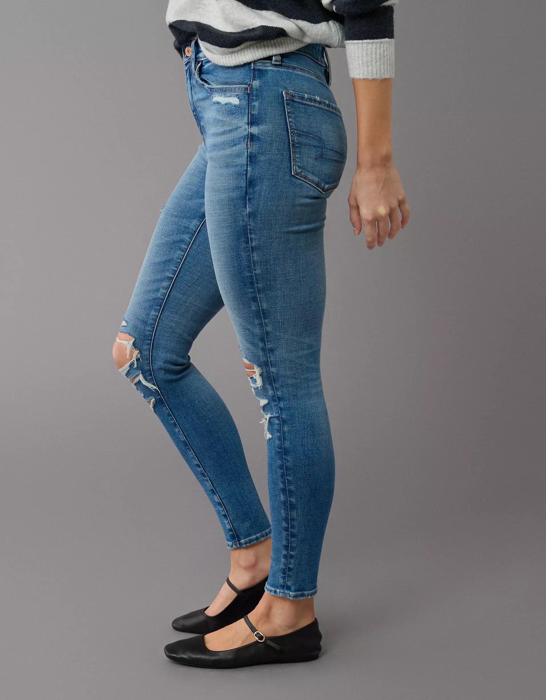 AE Next Level Super High-Waisted Ripped Jegging Product Image