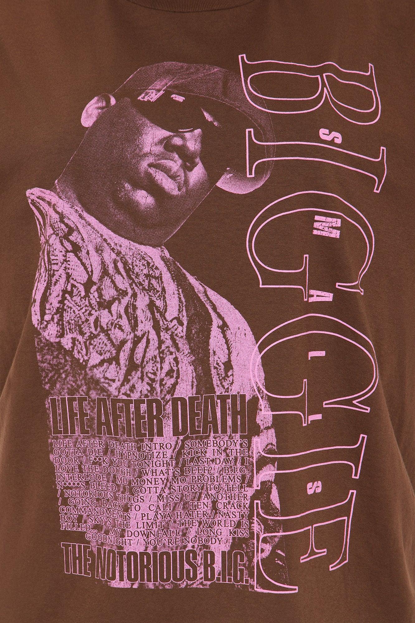 Biggie Spread Love Washed Oversized Tee - Dark Brown Female Product Image