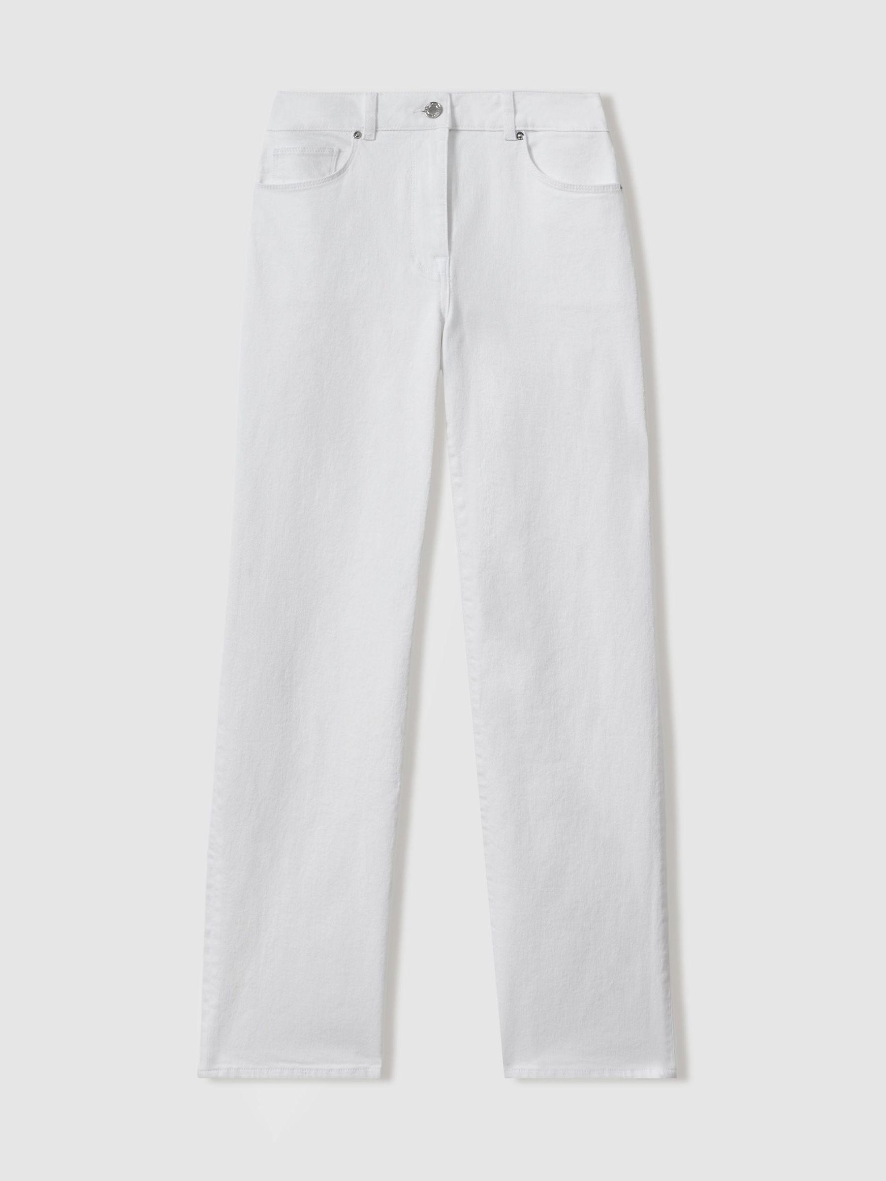 Petite Polka-Dot Wide-Leg Suit Trousers in White/Navy Product Image