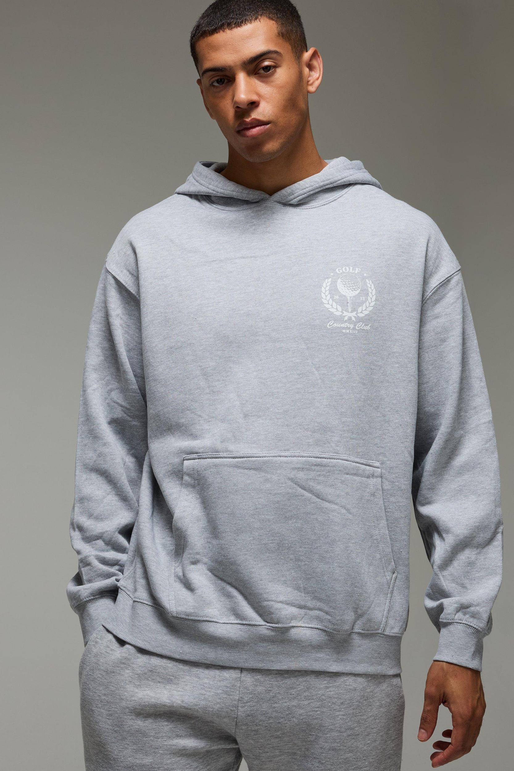 Man Active Golf Country Club Oversized Hoodie | boohooMAN USA Product Image