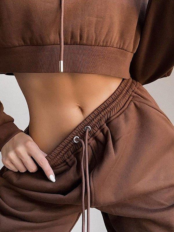 Solid  Drawstring Jogger Pants Product Image