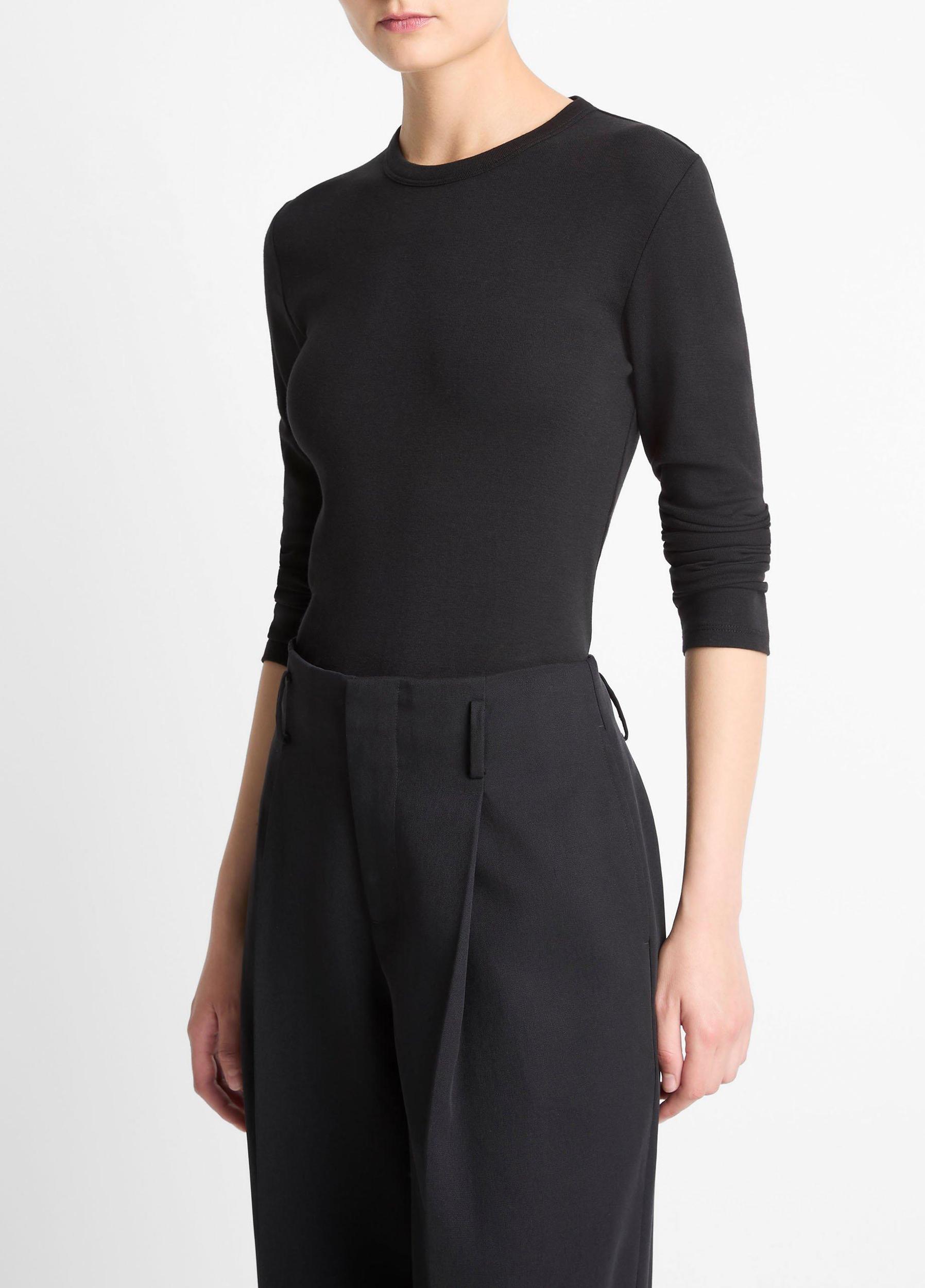 Essential Pima Cotton-Blend Long-Sleeve T-Shirt Product Image