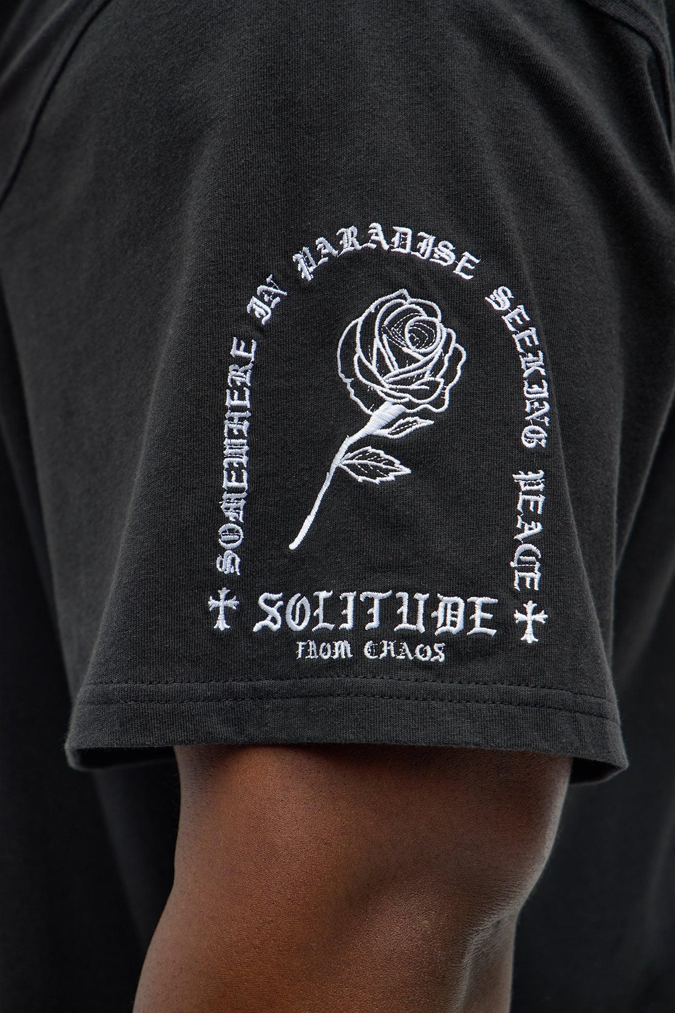 Short Sleeve Solitude From Chaos Tee - Black Male Product Image