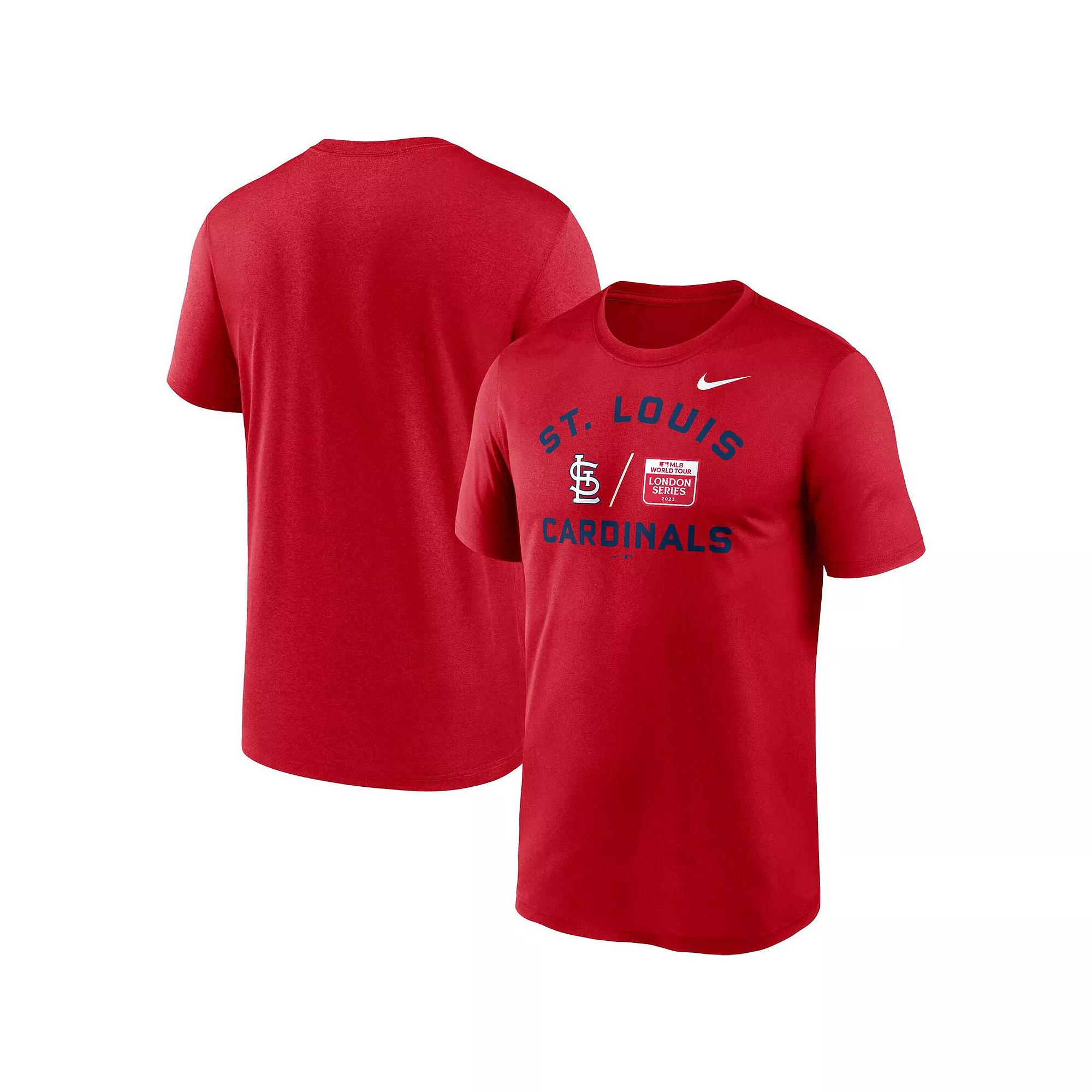 Men's Nike Red St. Louis Cardinals 2023 MLB World Tour: London Series Legend Performance T-Shirt,  Product Image