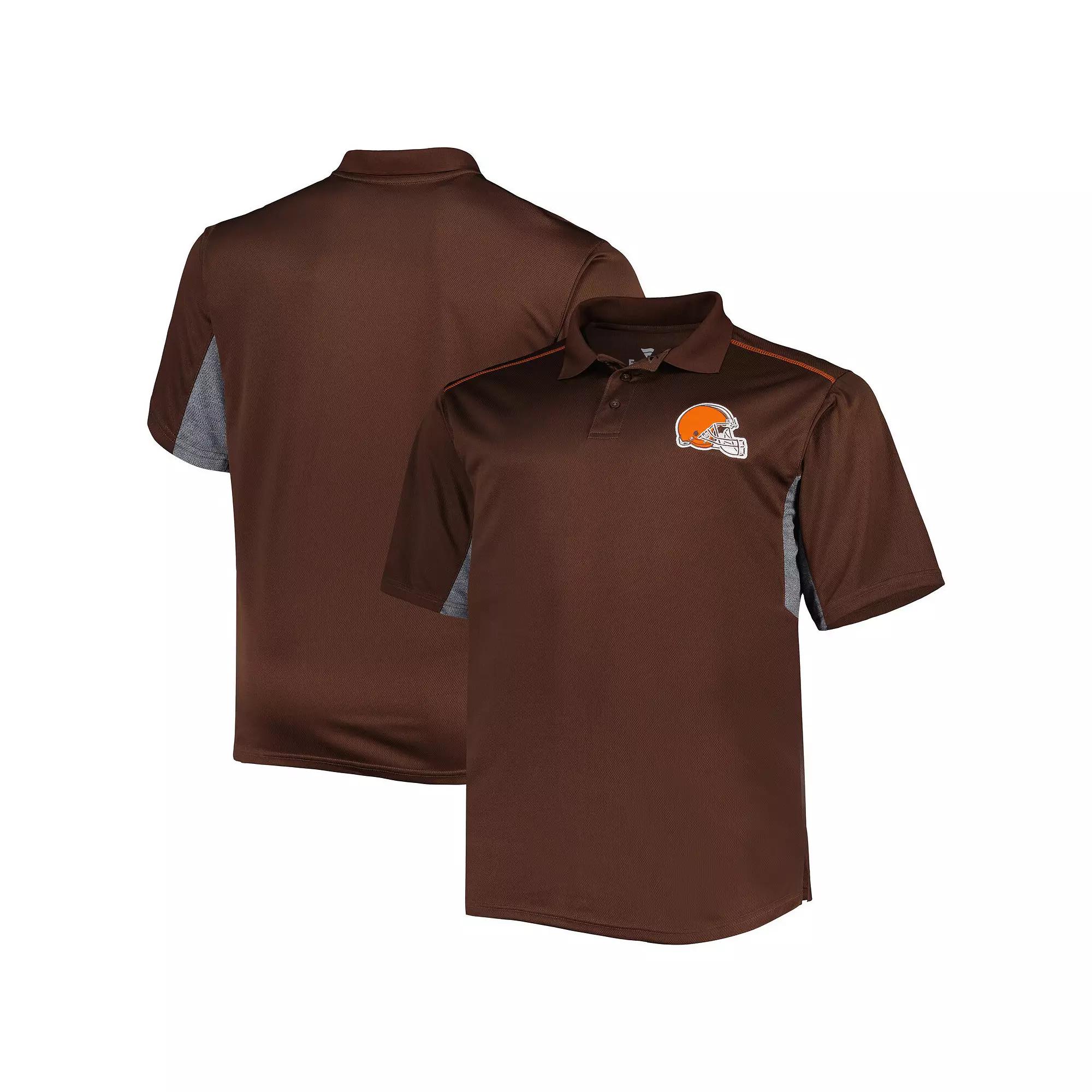 Men's Brown Cleveland Browns Big & Tall Team Color Polo,  Product Image