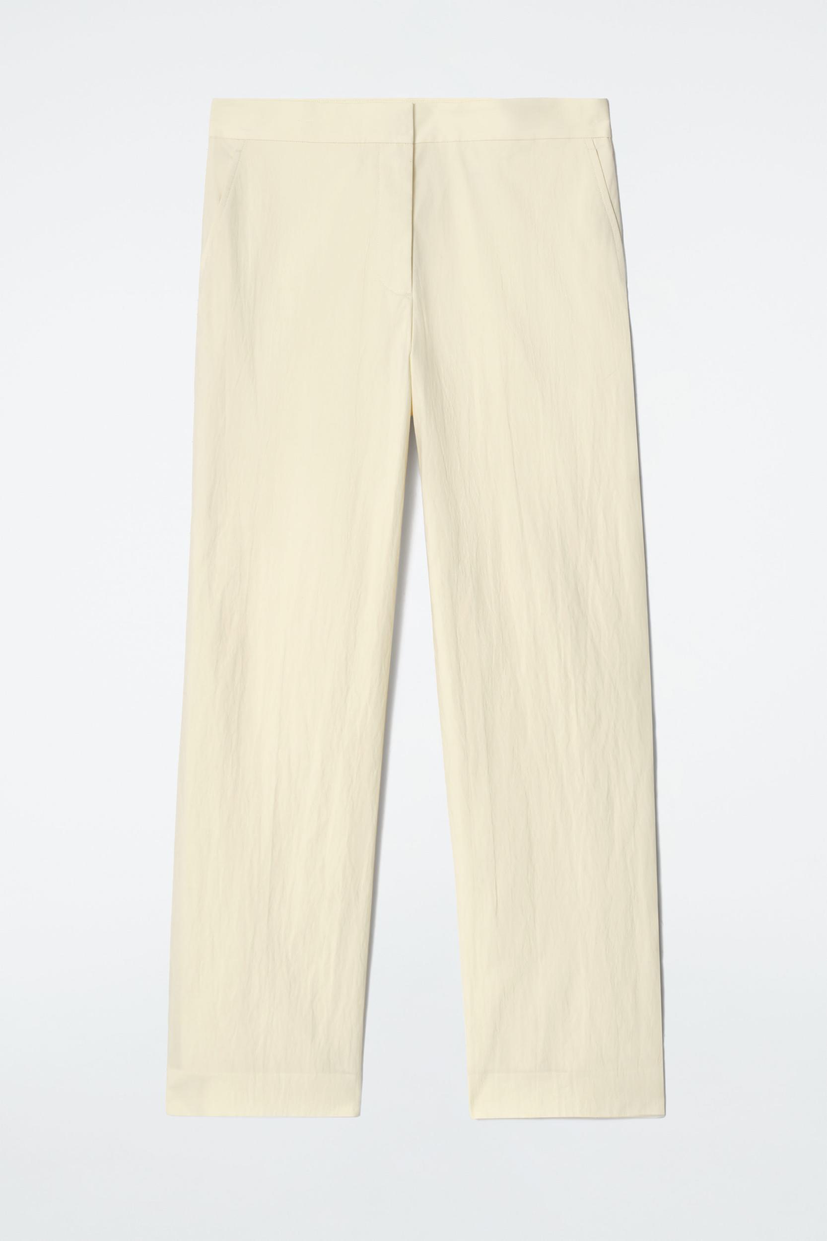 TAILORED COTTON STRAIGHTLEG TROUSERS Product Image
