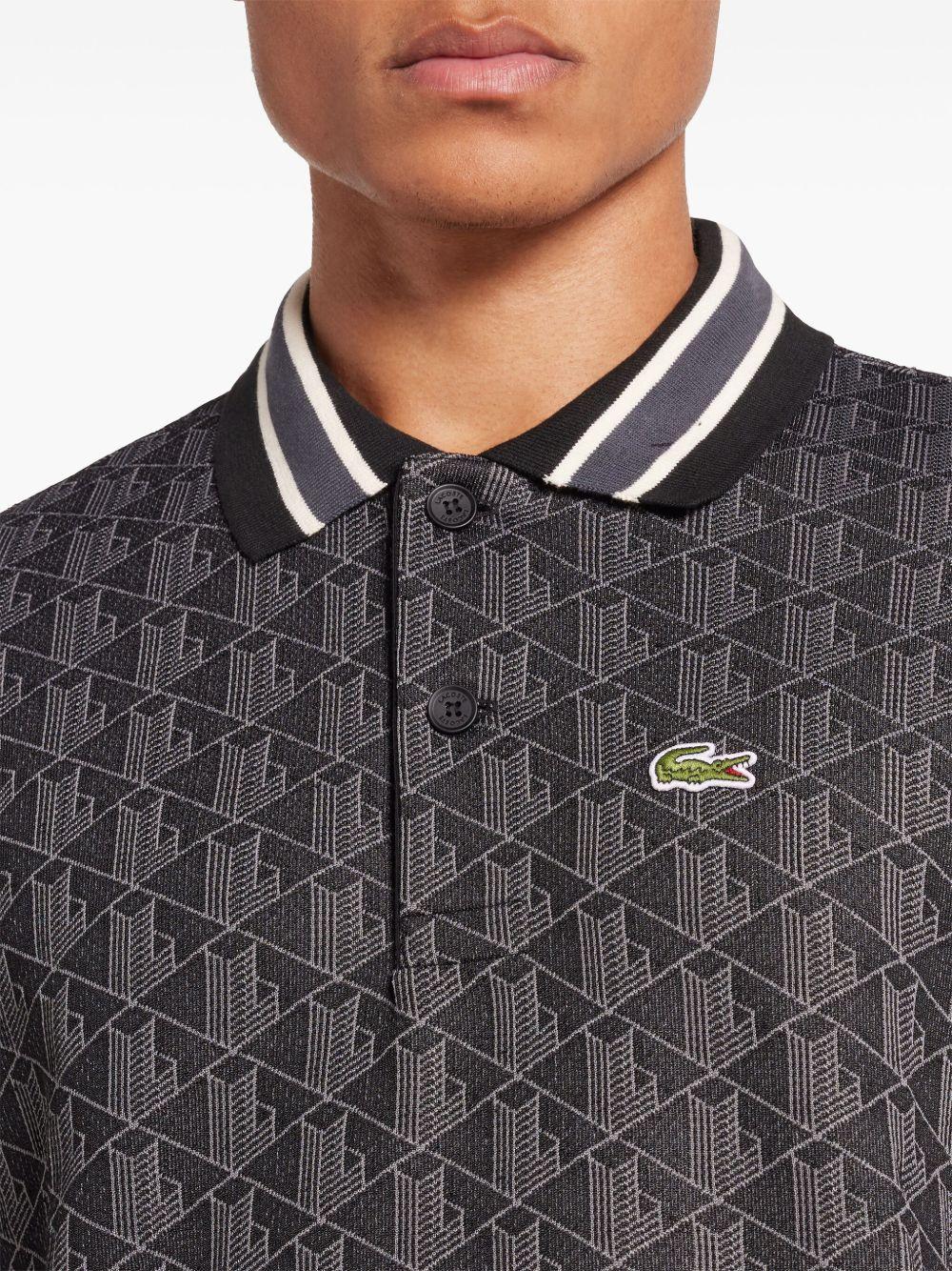 monogram-jacquard polo shirt Product Image