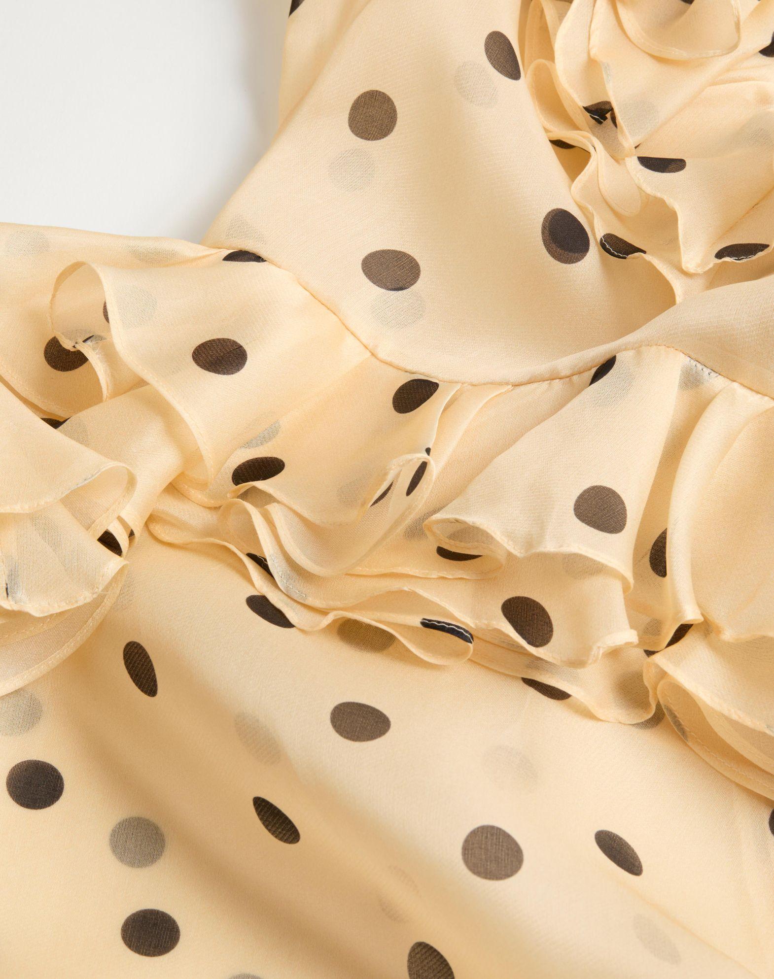 Short Dress In Organza With Polka Dot Print  Product Image