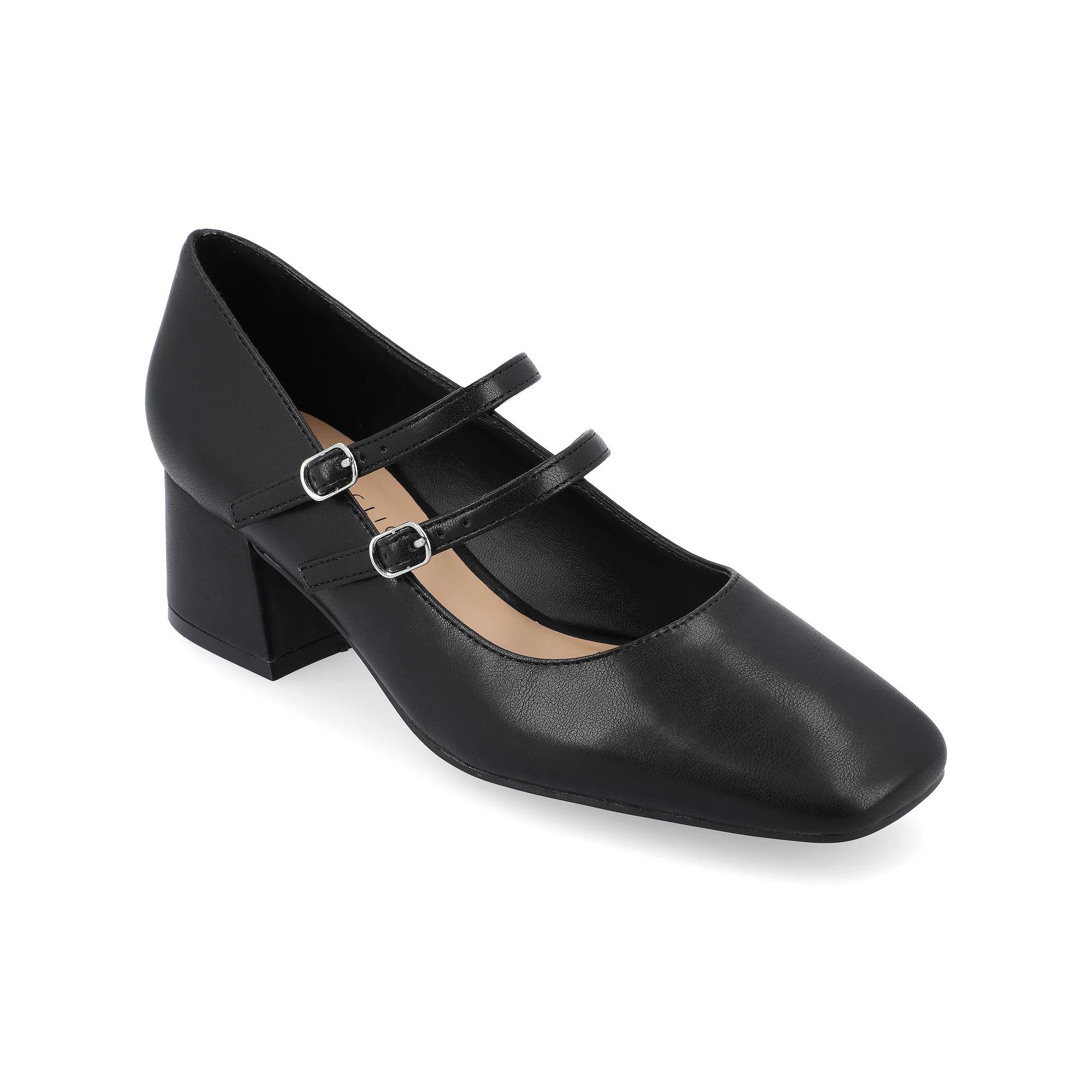 Journee Nally Women's Faux Leather Mary Jane Pumps,  Product Image