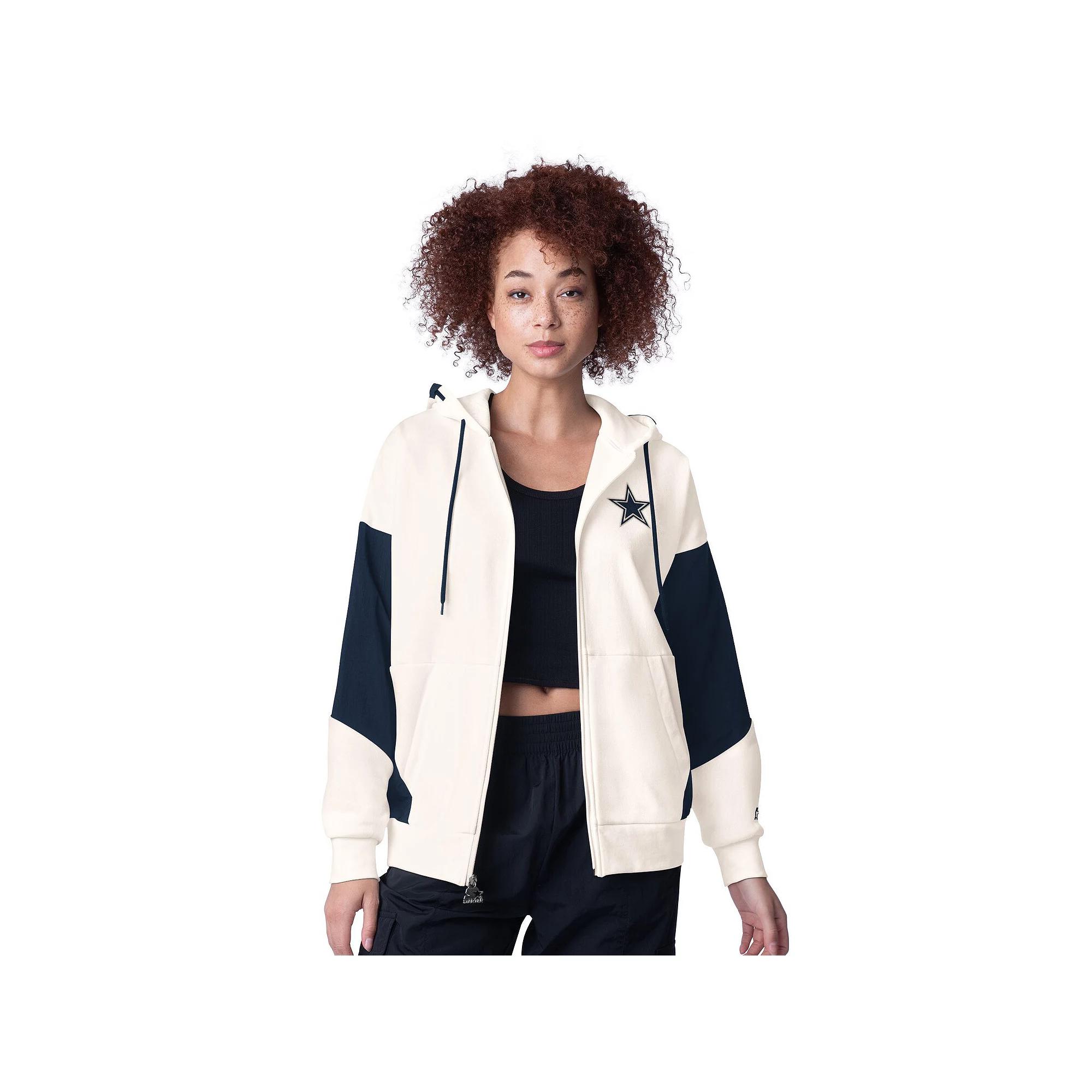 Women's Starter White Dallas Cowboys Scrimmage Full-Zip Hoodie,  Product Image