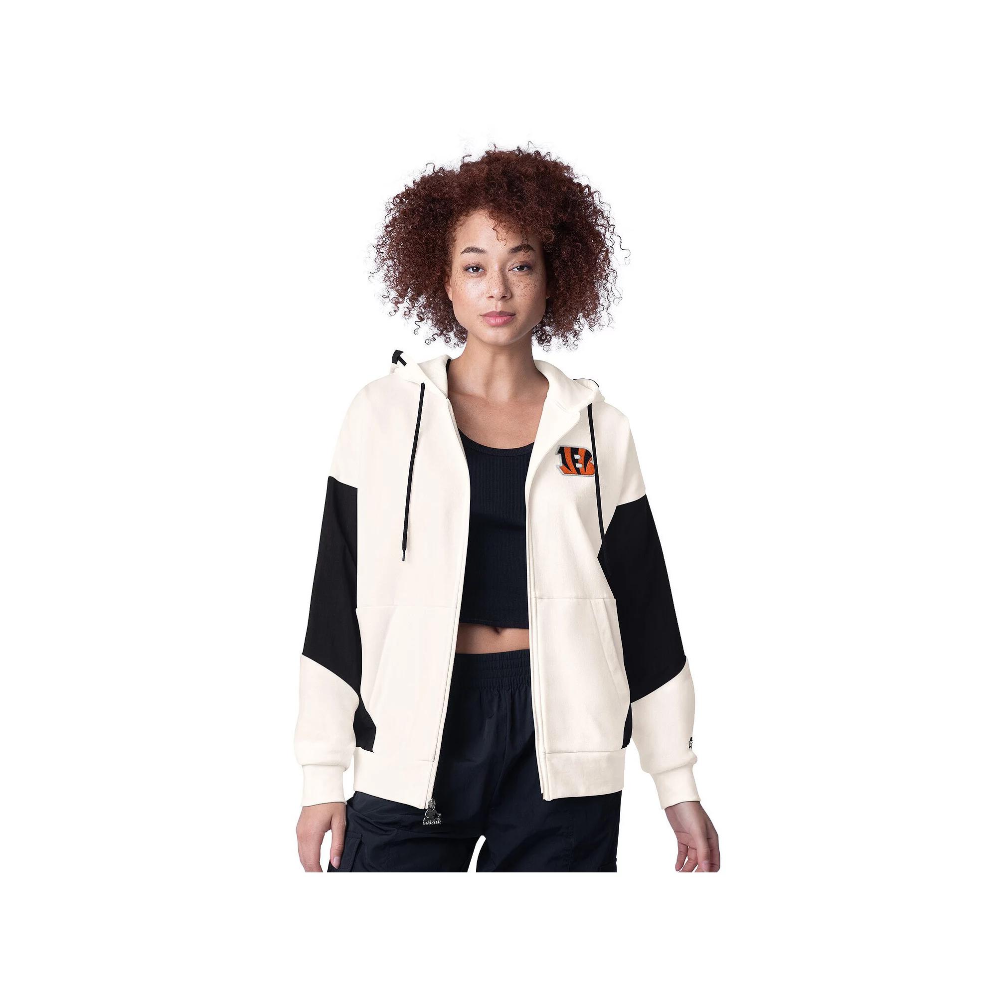 Women's Starter White Cincinnati Bengals Scrimmage Full-Zip Hoodie,  Product Image