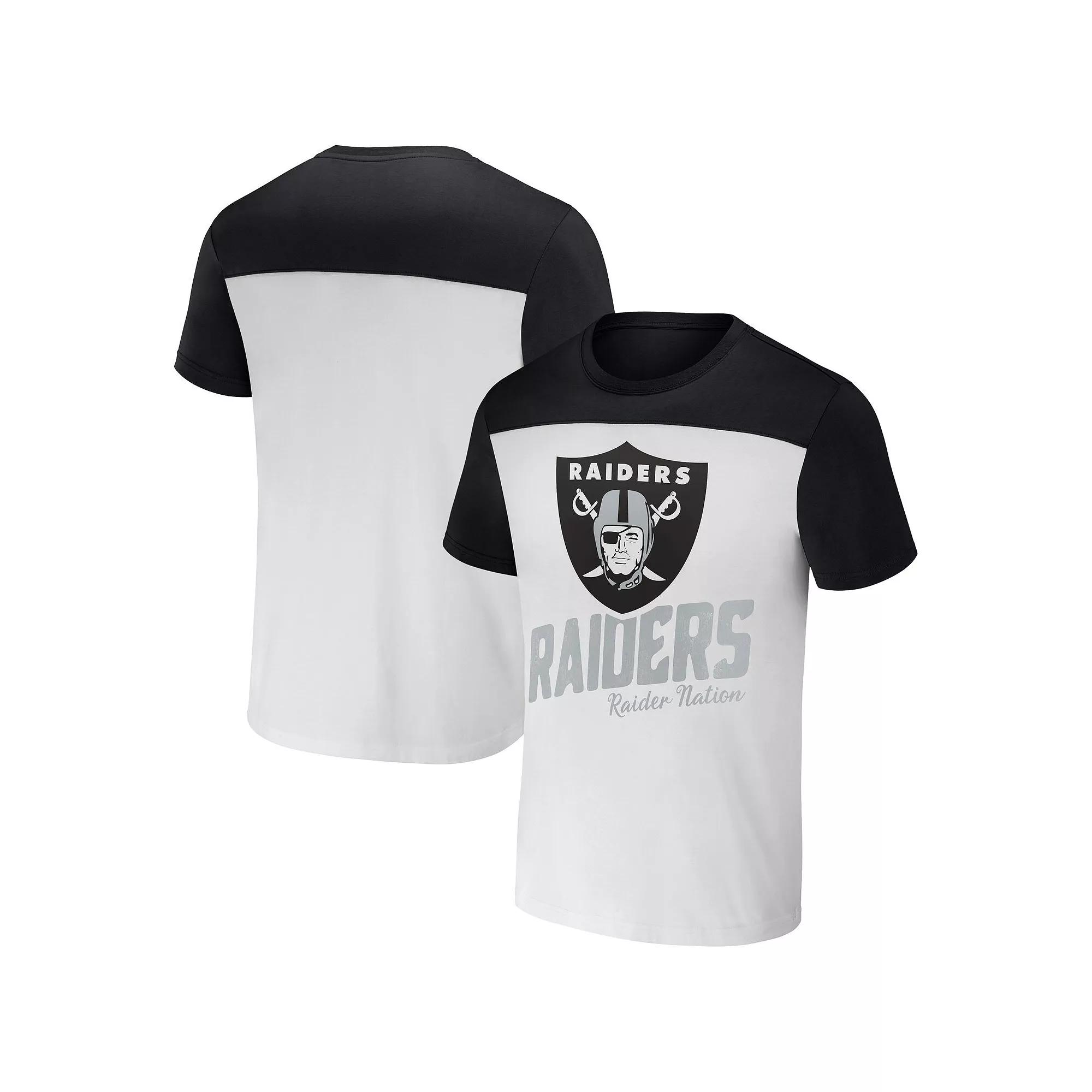 Men's NFL x Darius Rucker Collection by Fanatics Cream Las Vegas Raiders Colorblocked T-Shirt, Size: 2XL, Lvr White Product Image