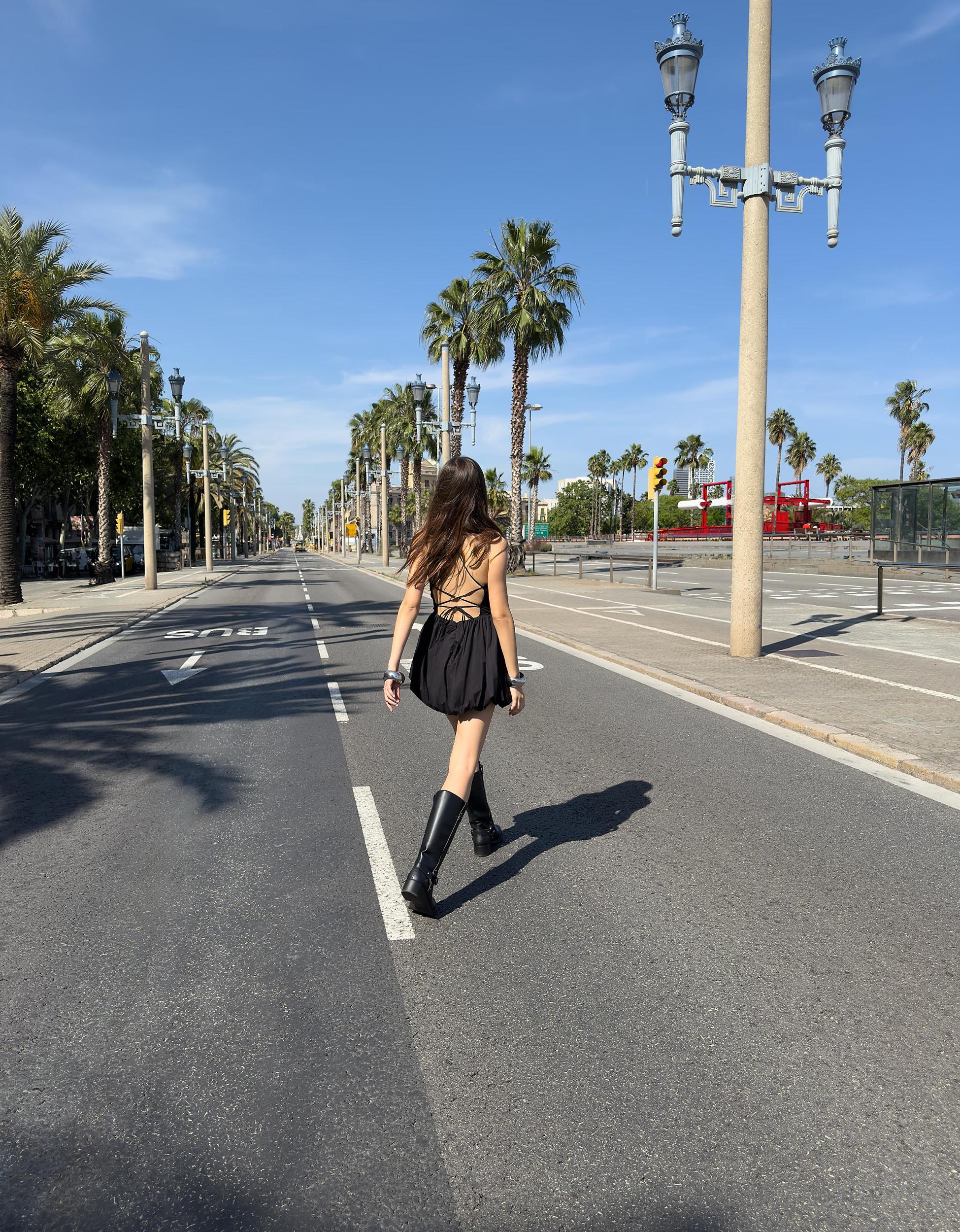 Balloon skirt mini dress Product Image