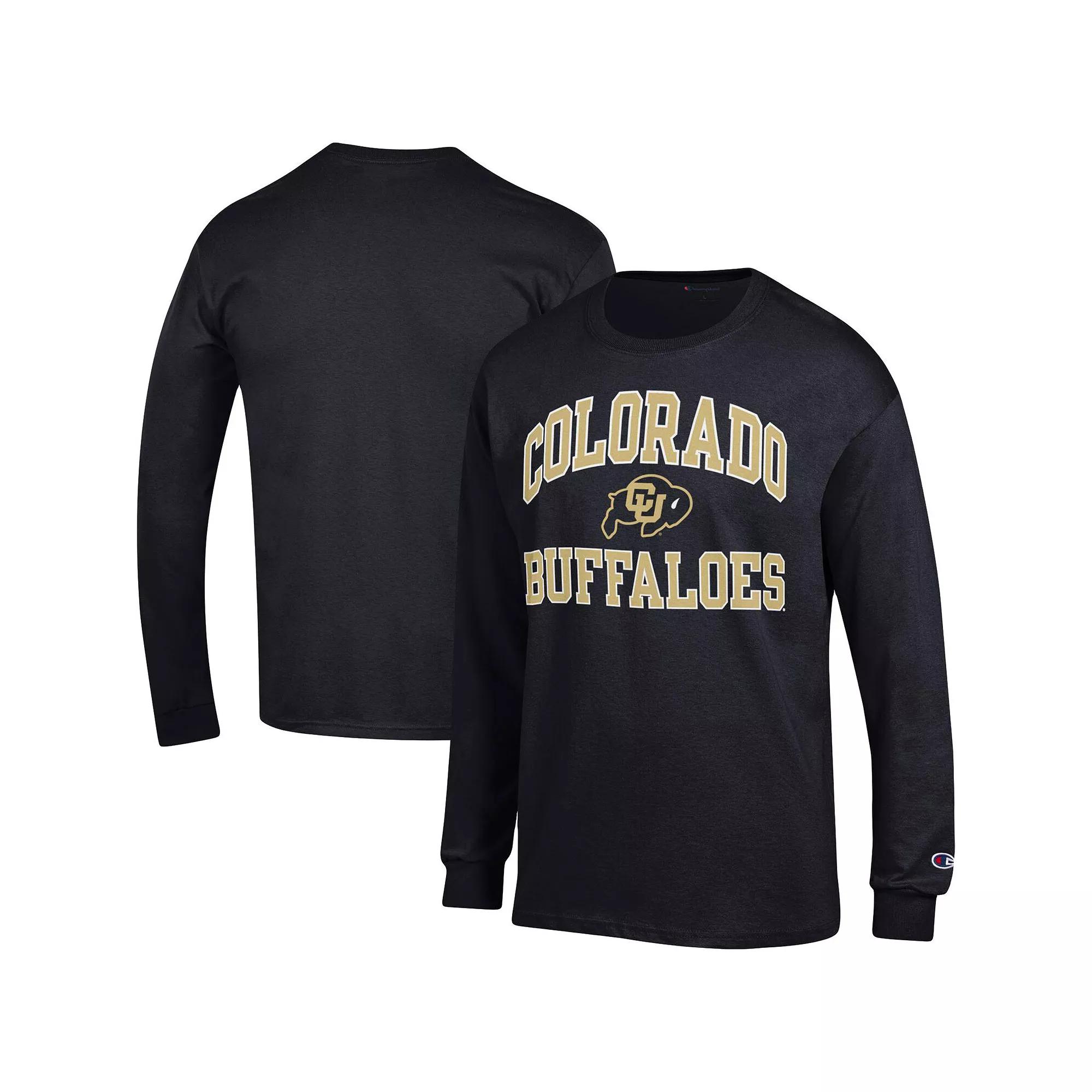 Men's Champion Black Colorado Buffaloes High Motor Long Sleeve T-Shirt,  Product Image