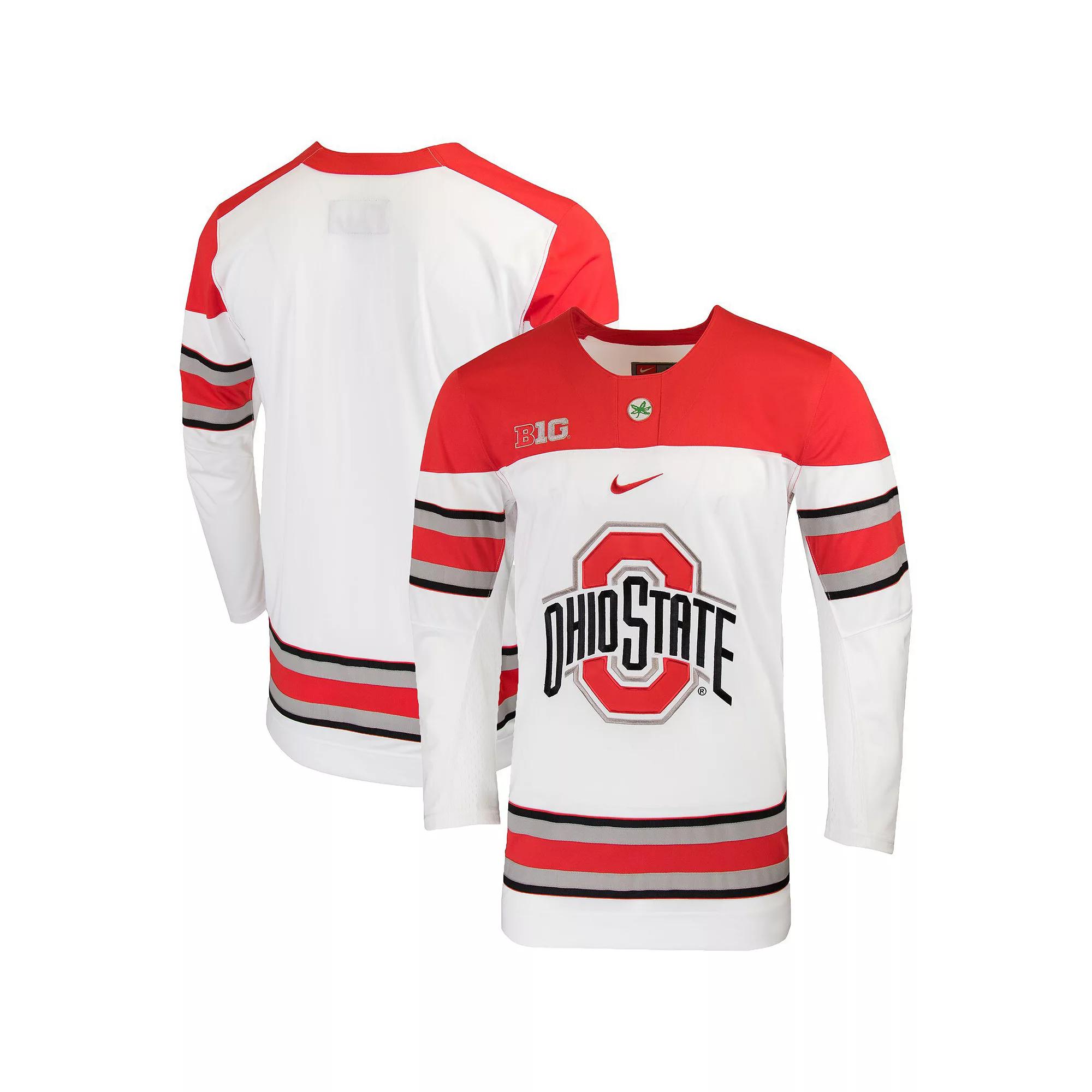 Men's Nike White Ohio State Buckeyes Replica College Hockey Jersey,  Product Image