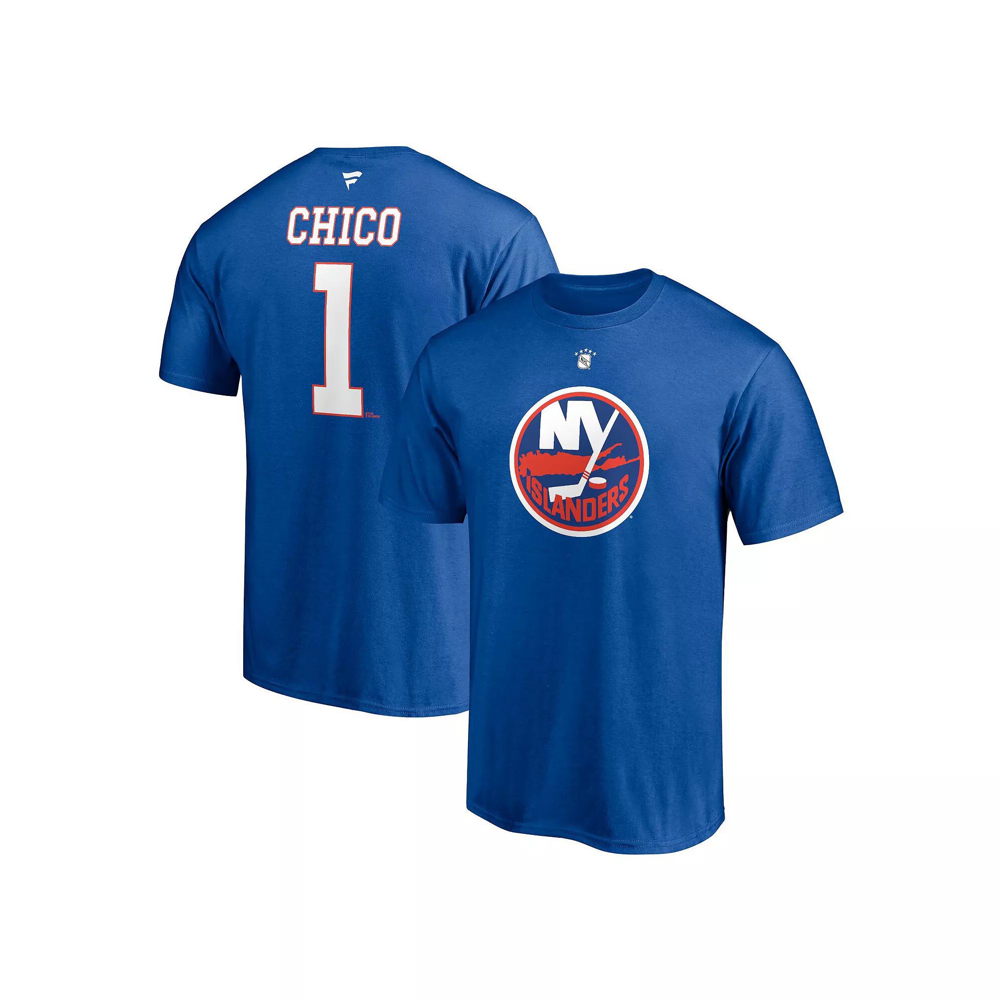 Men's Fanatics Branded Glenn Resch Royal New York Islanders Authentic Stack Retired Player Nickname & Number T-Shirt,  Product Image