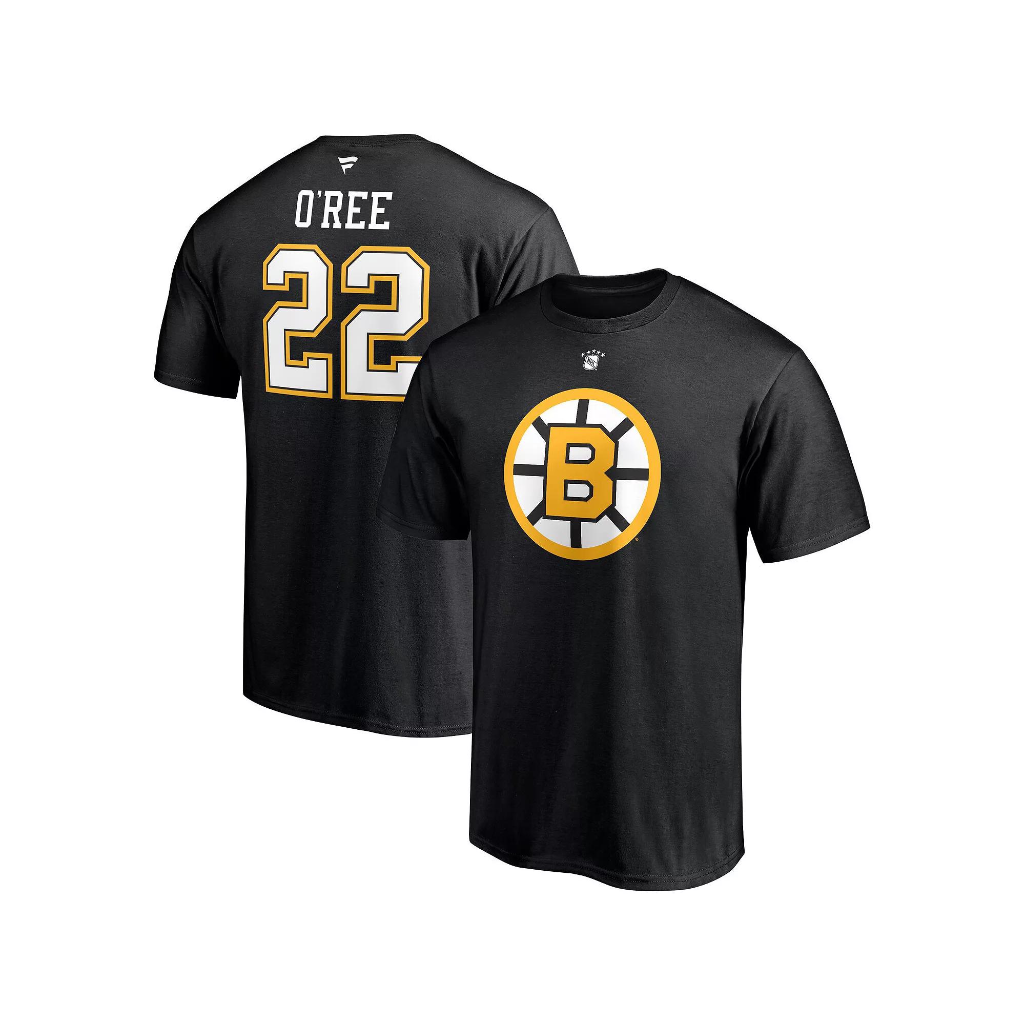Men's Fanatics Branded Willie O'Ree Black Boston Bruins Authentic Stack Retired Player Name & Number T-Shirt, Size: Medium Product Image