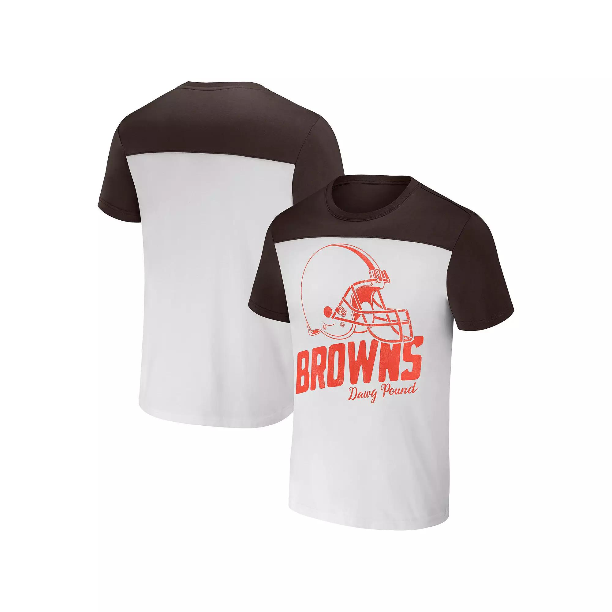 Men's NFL x Darius Rucker Collection by Fanatics Cream Denver Broncos Colorblocked T-Shirt,  Product Image