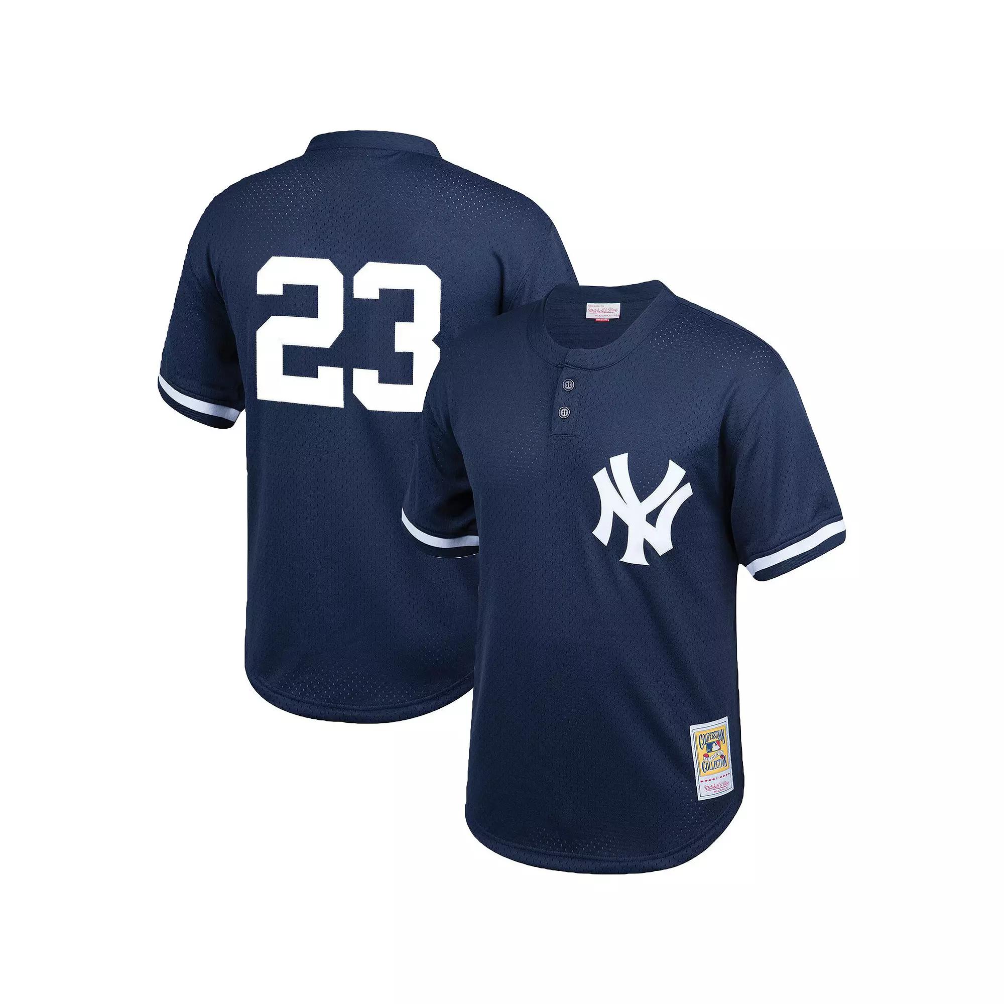 Men's Mitchell & Ness Don Mattingly Navy New York Yankees Cooperstown Collection Big & Tall Mesh Batting Practice Jersey,  Product Image