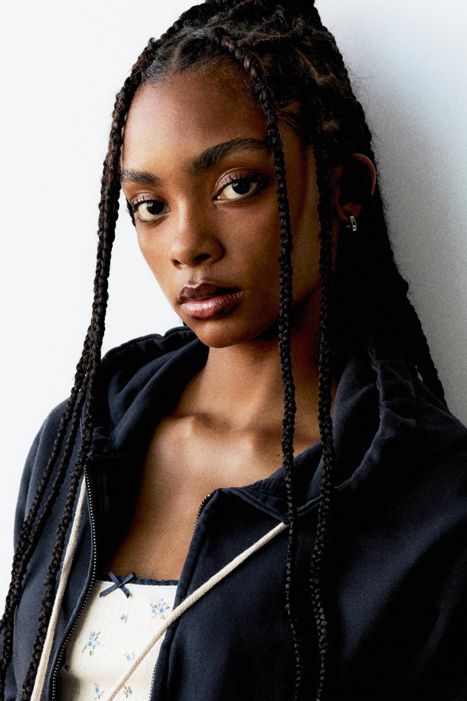 Cropped zip-up hoodie Product Image