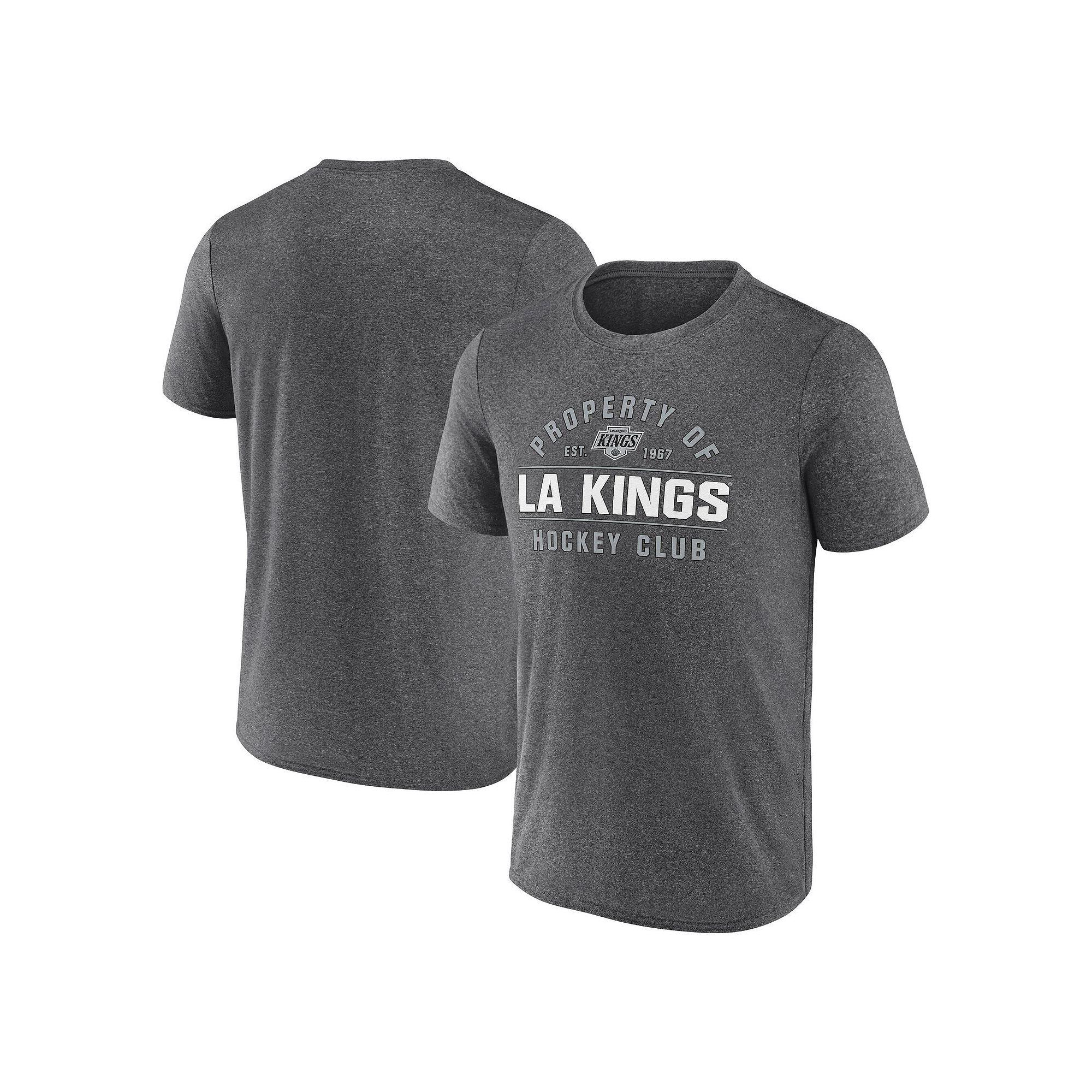 Men's Fanatics Heather Charcoal Los Angeles Kings Property Of T-Shirt,  Product Image