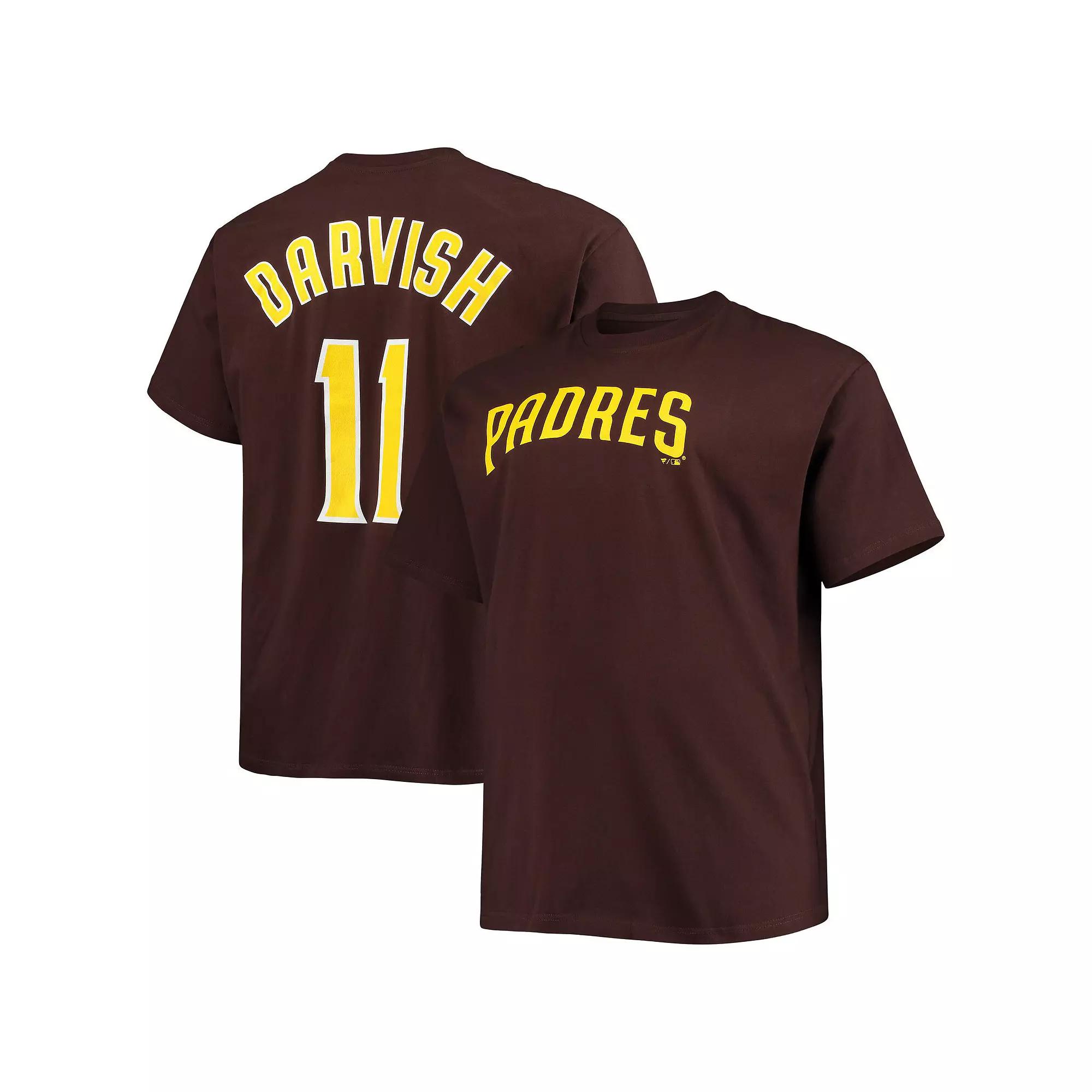 Men's Yu Darvish Brown San Diego Padres Big & Tall Name & Number T-Shirt,  Product Image