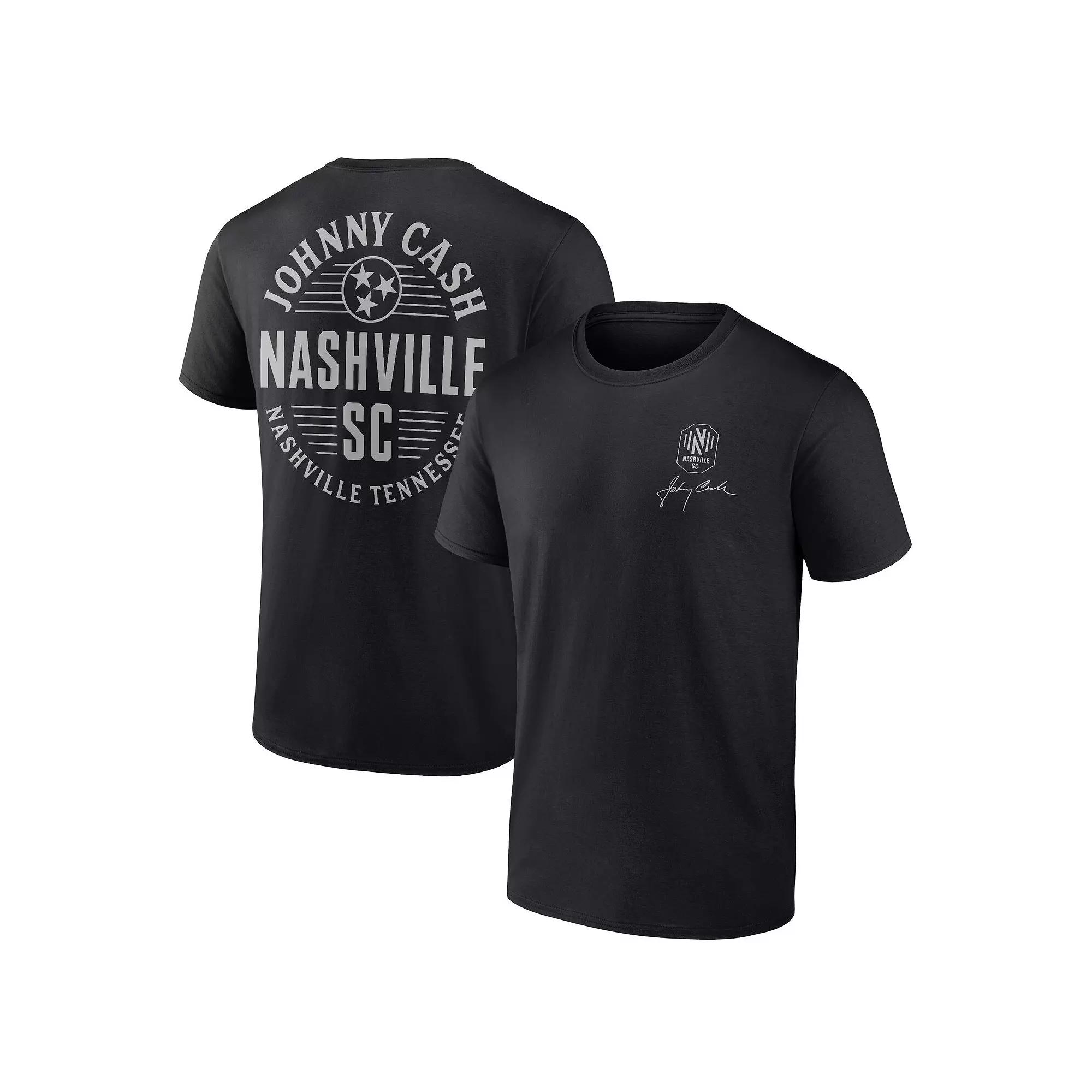 Men's Fanatics Branded Black Nashville SC Johnny Cash Oval T-Shirt,  Product Image