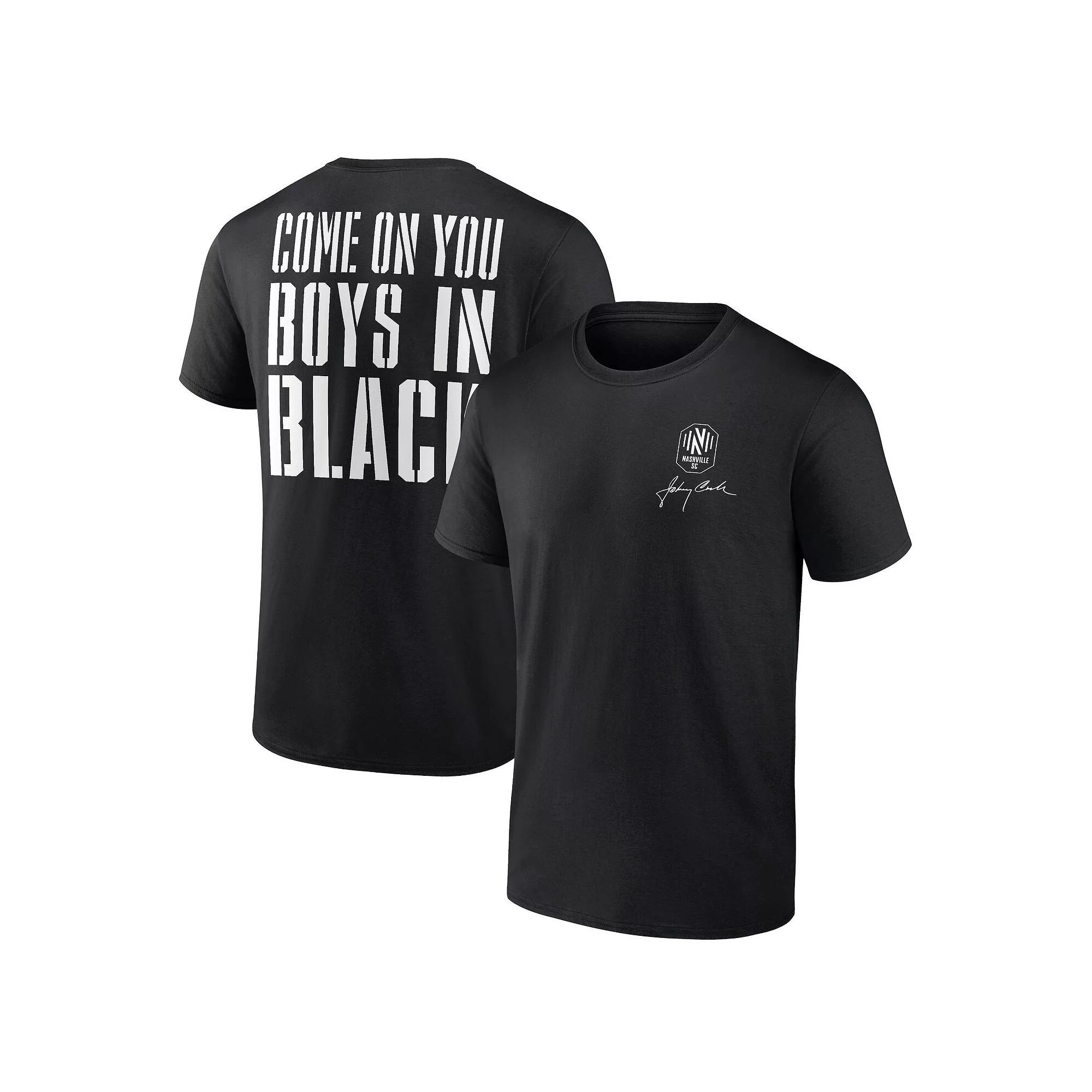 Men's Fanatics Branded Black Nashville SC Johnny Cash Come On T-Shirt,  Product Image