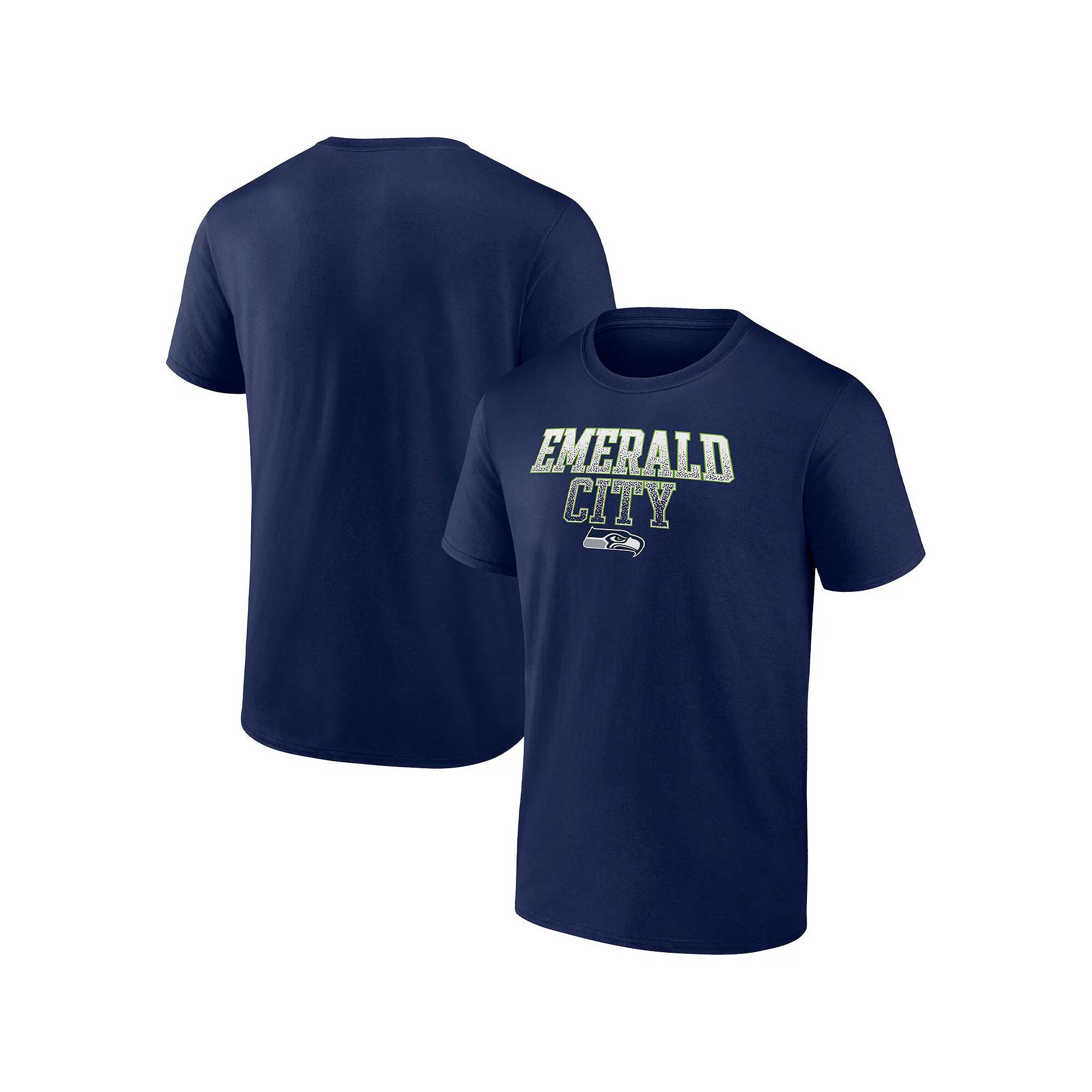 Men's Fanatics College Navy Seattle Seahawks Heavy Hitter T-Shirt,  Product Image