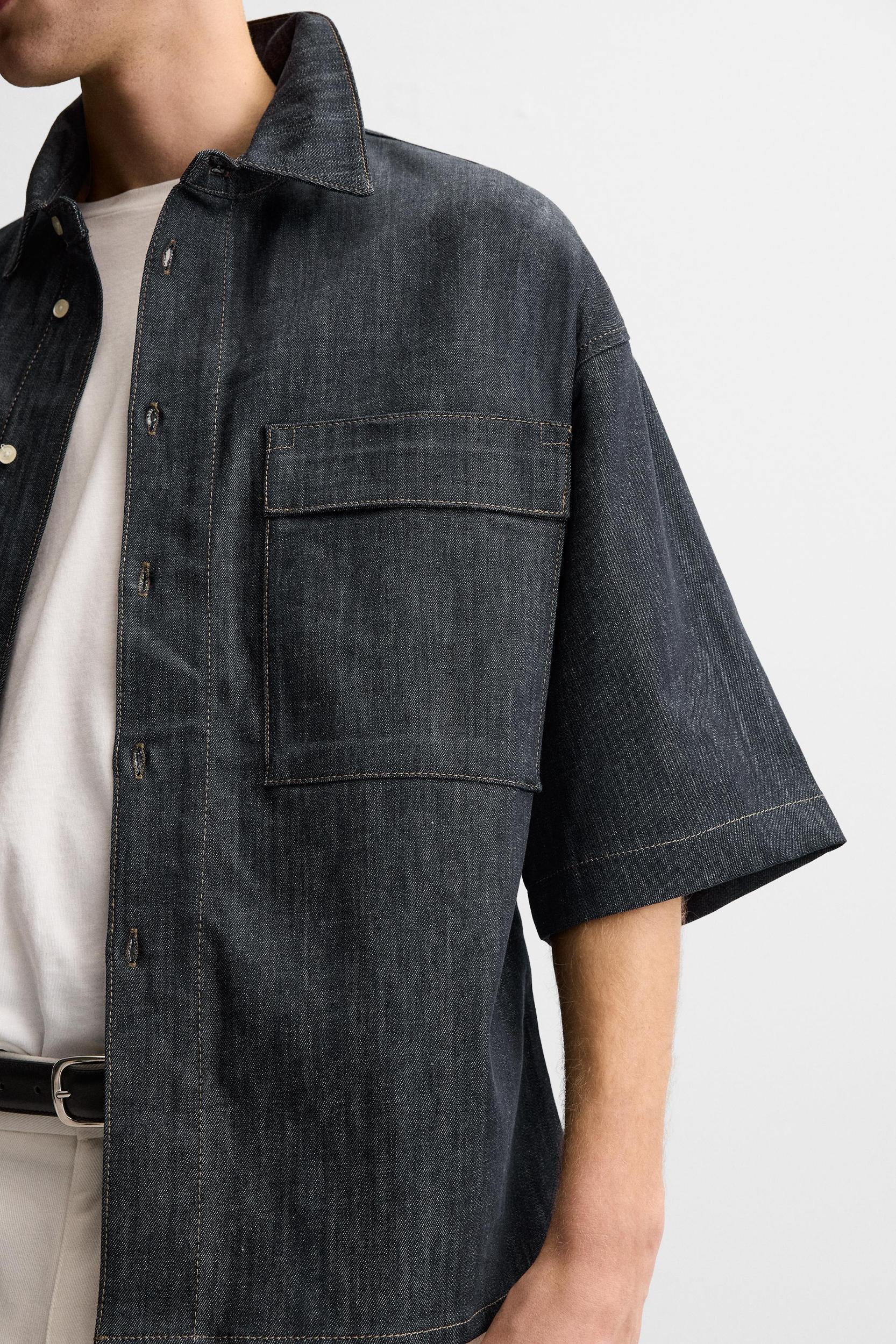 OVERSIZED FIT DENIM SHIRT Product Image