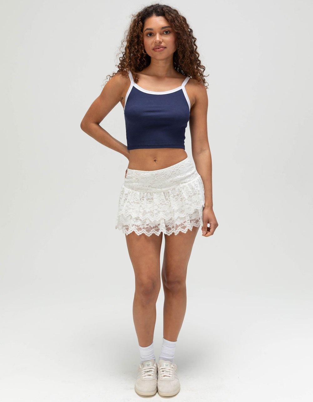TILLYS Ringer Womens Cami - NAVY/WHITE Product Image