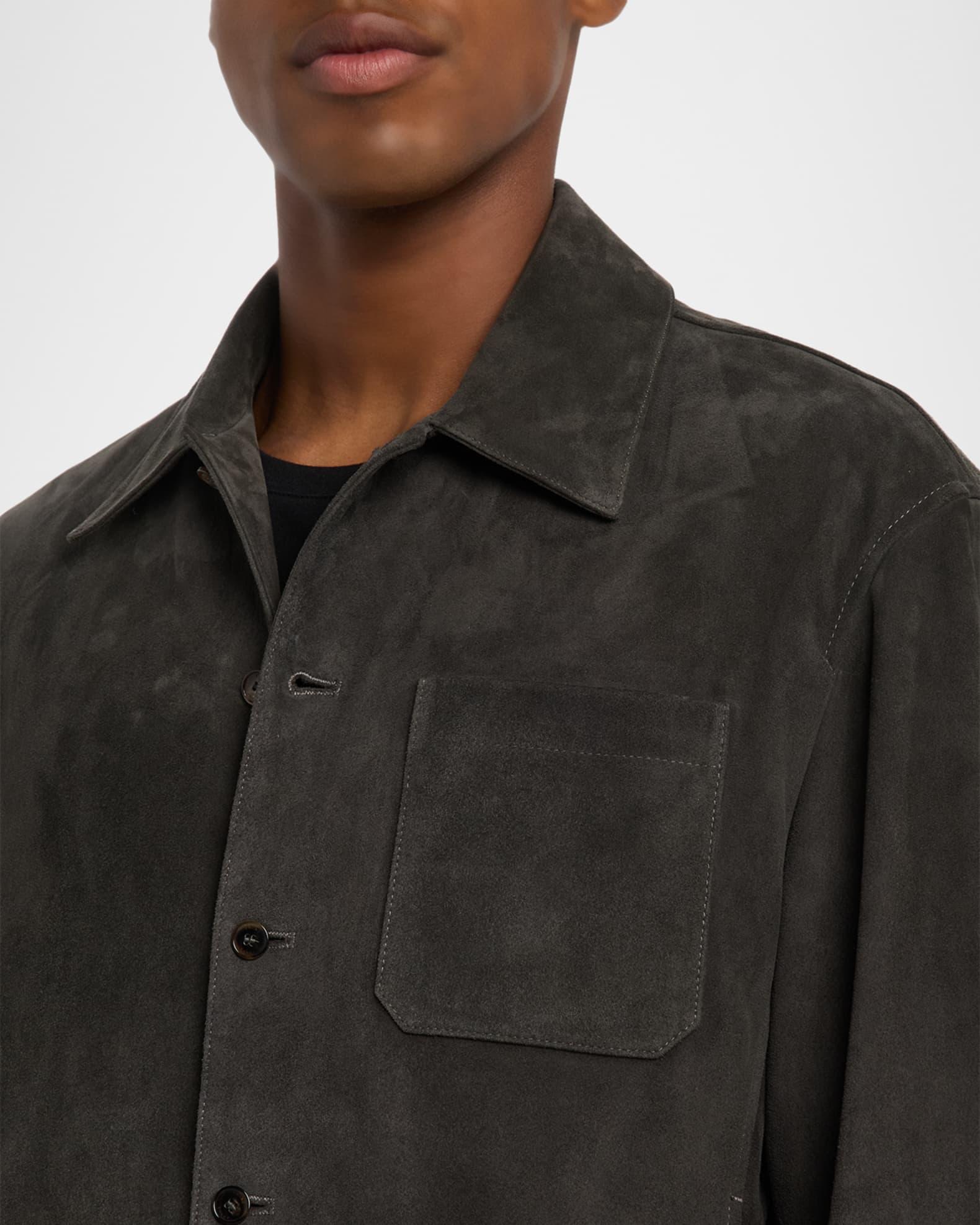 Men's Suede Bomber Jacket Product Image