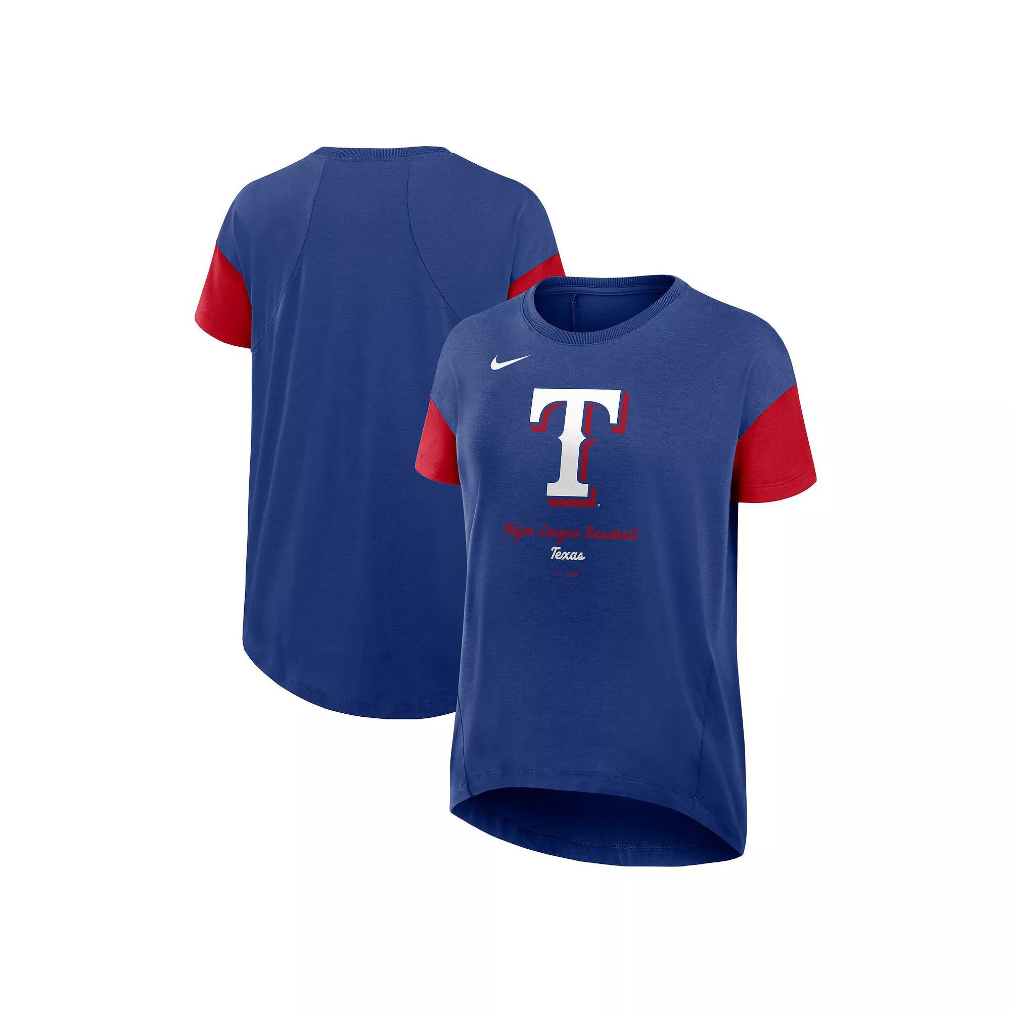 Women's Nike Royal Texas Rangers Flowy T-Shirt,  Product Image