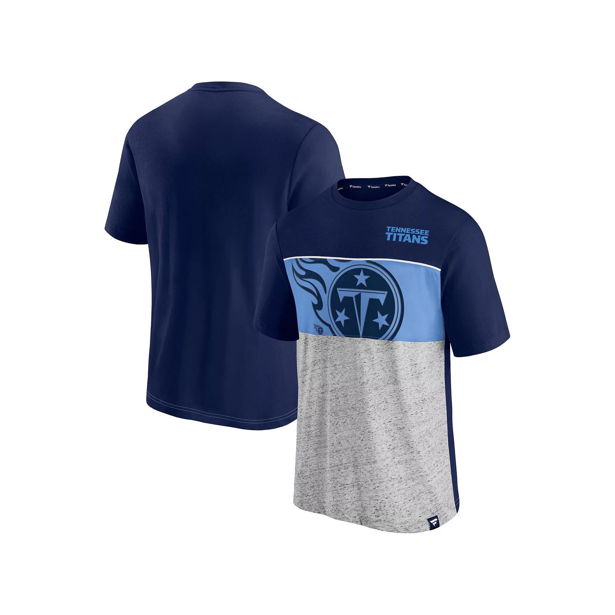 Men's Fanatics Navy Tennessee Titans Colorblock T-Shirt,  Product Image