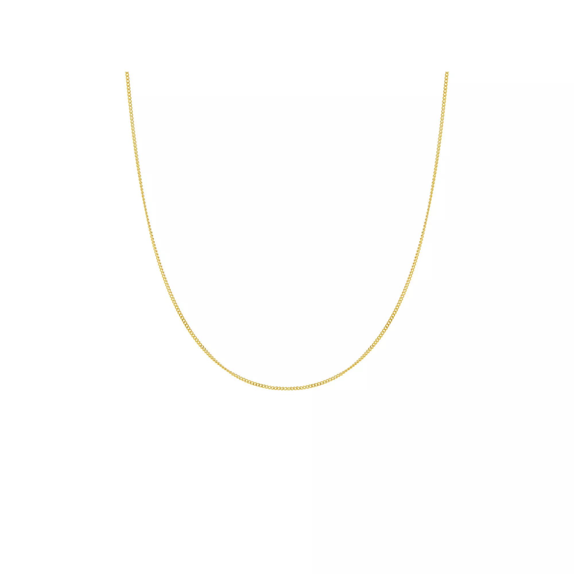 PRIMROSE 14k Gold Baby Curb Chain Necklace, Women's, Size: 24", Yellow Gold Tone Product Image